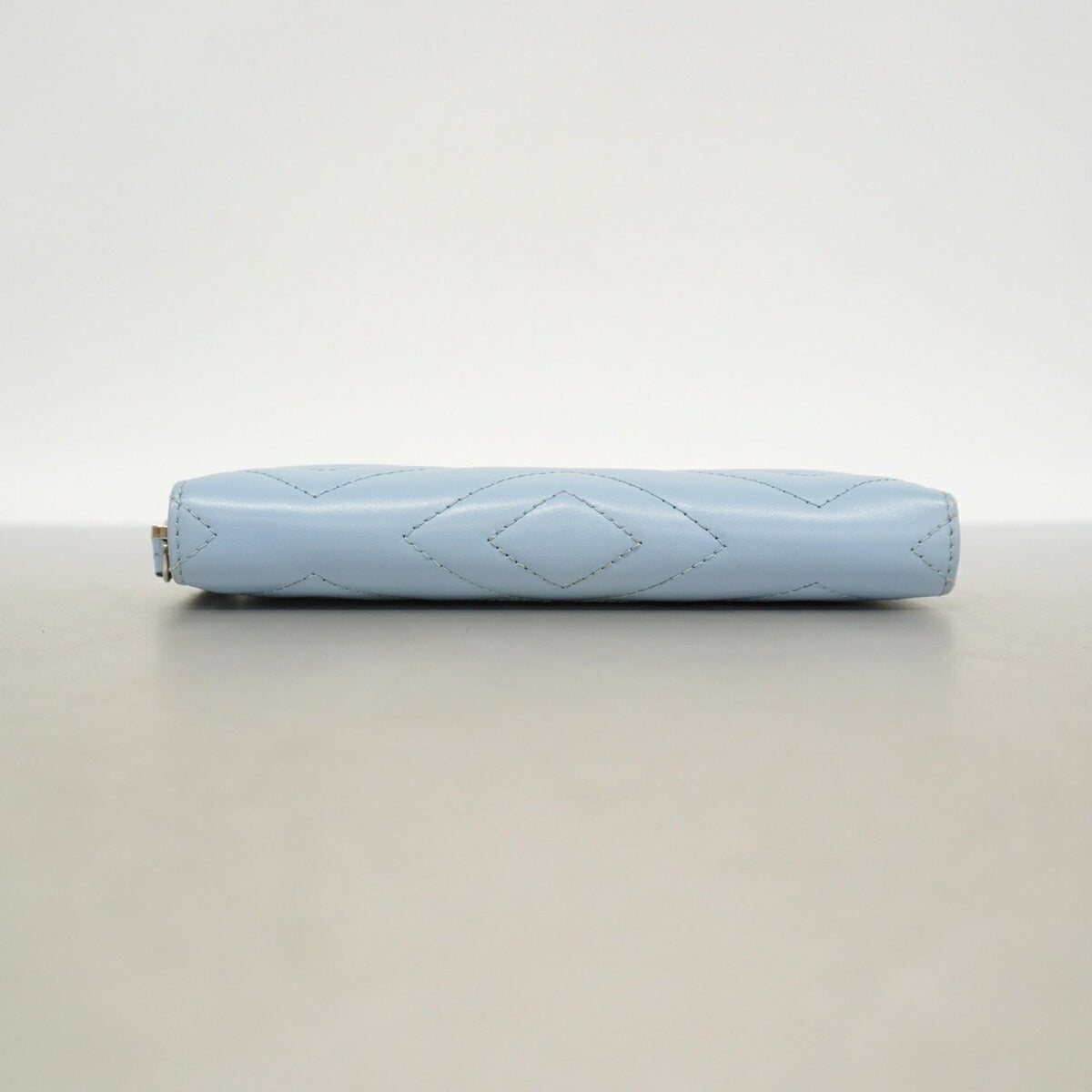Gucci Light Blue Leather Long Wallet (Bi-Fold) (Pre-Owned)