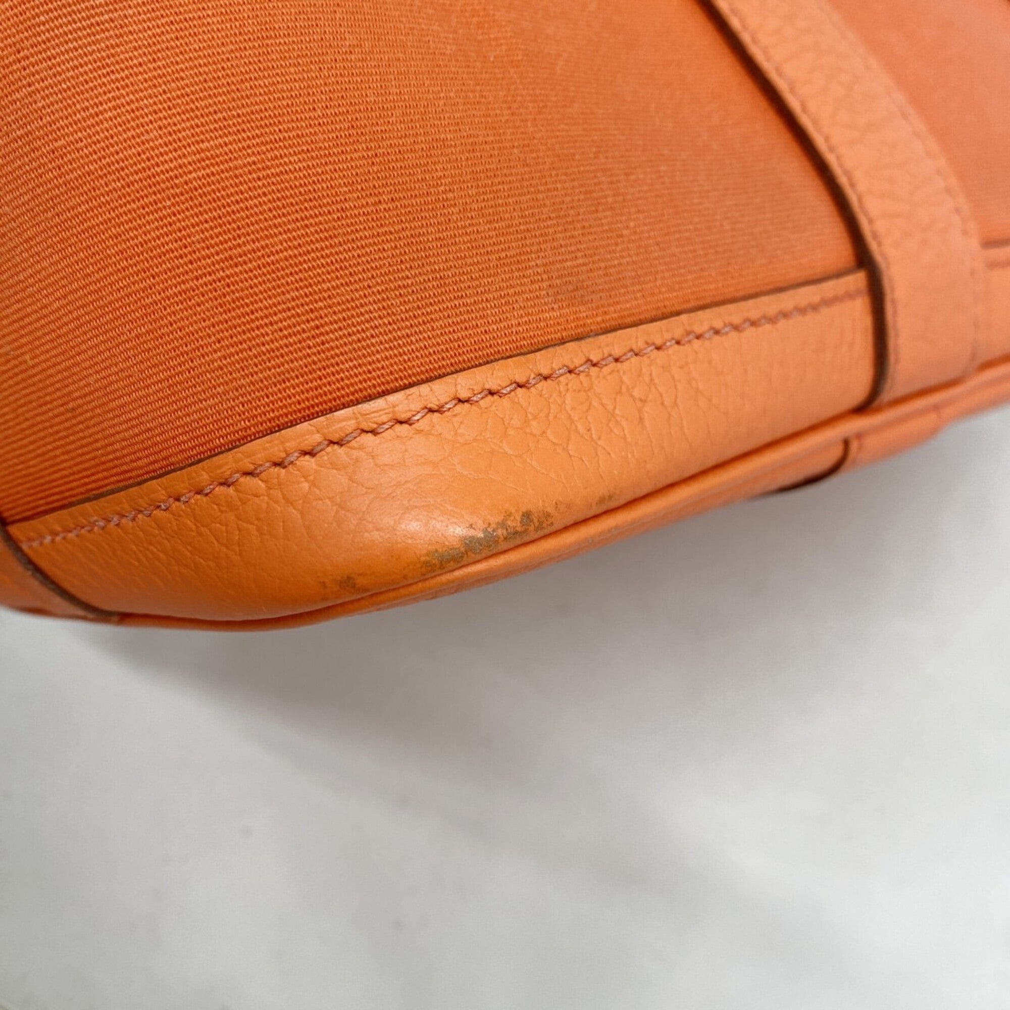 Hermes Capucine Orange Toile Officier Tote Bag (Pre-Owned)