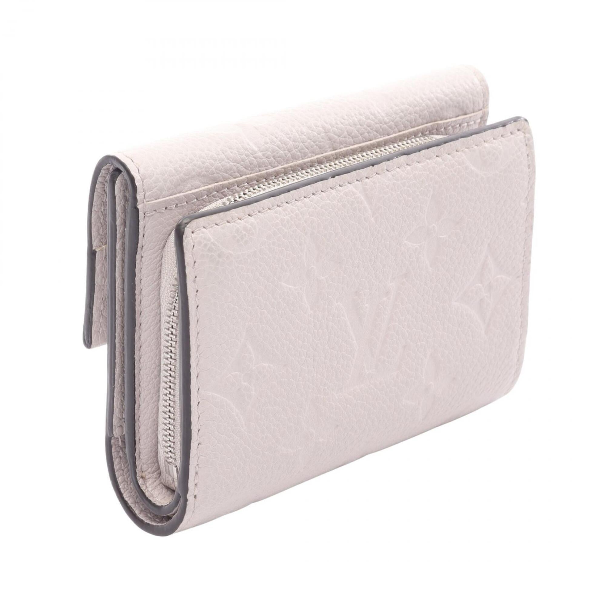 Louis Vuitton Gray Leather Wallet (Tri-Fold) (Pre-Owned)