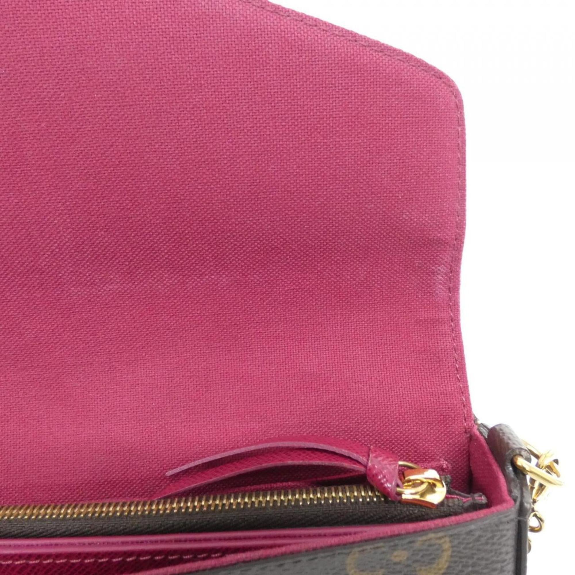 Louis Vuitton Monogram Marron Coated Canvas Pochette Shoulder Bag (Pre-Owned)