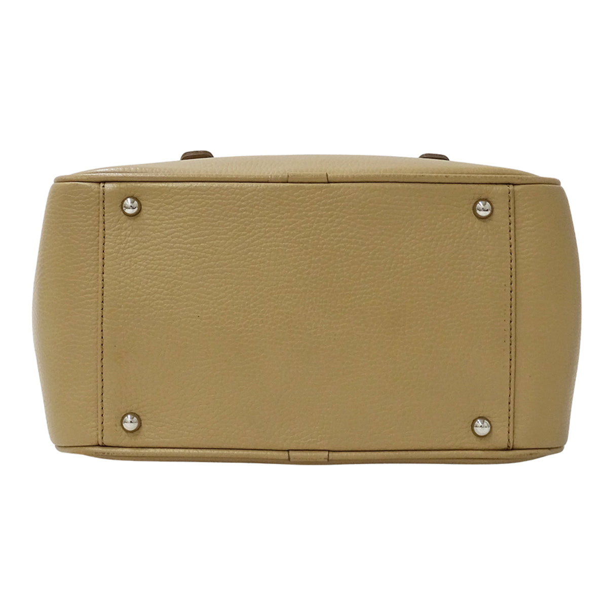Burberry Beige Leather Handbag Tote Bag (Pre-Owned)