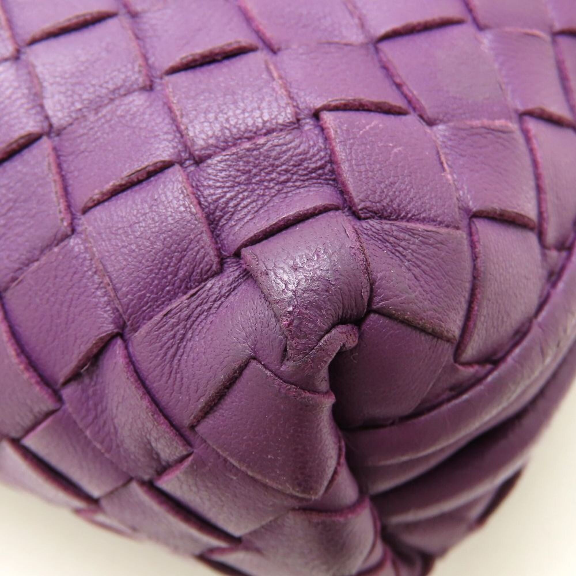 Bottega Veneta Purple Leather Shoulder Bag (Pre-Owned)
