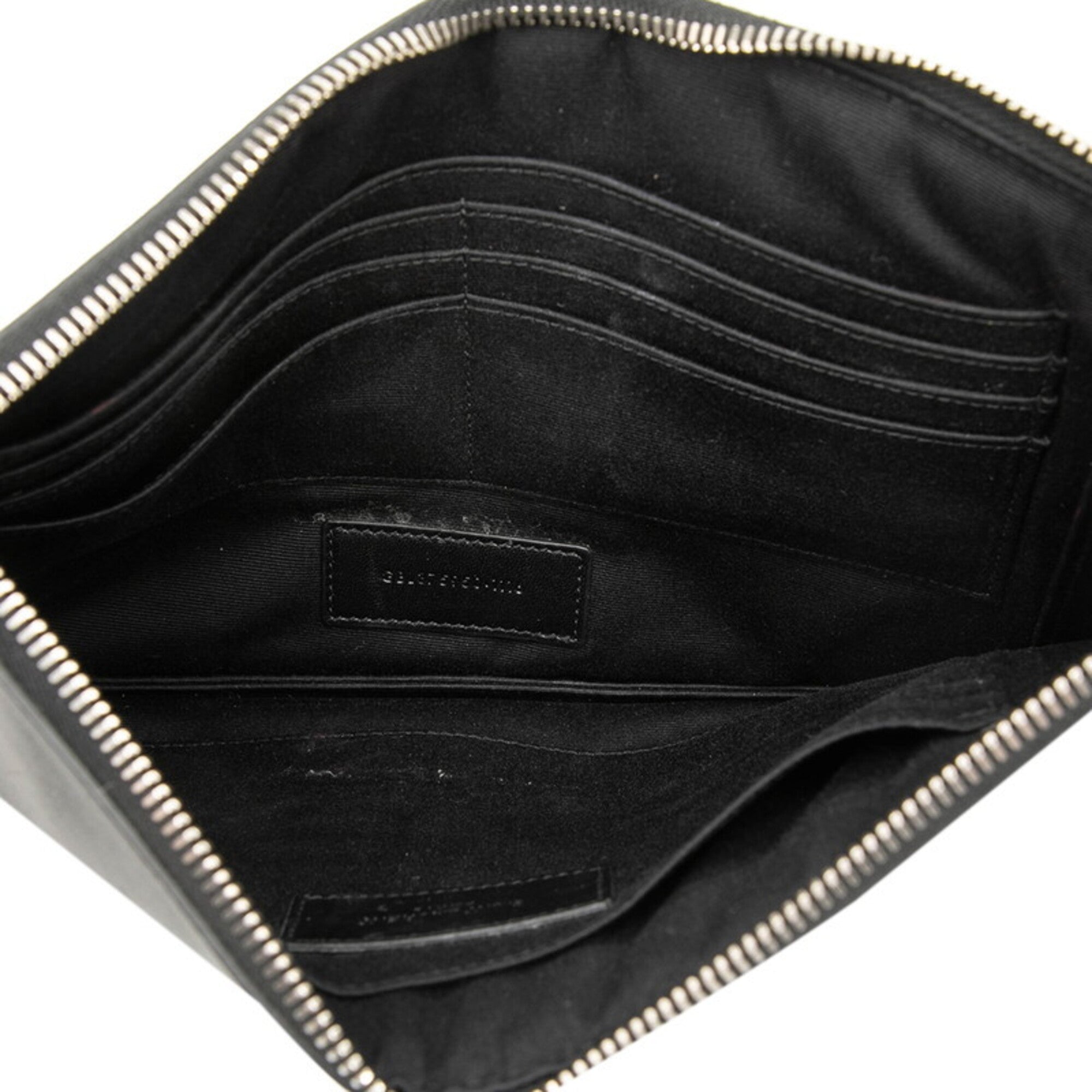 Saint Laurent Black Multi-Color Leather Clutch Bag (Pre-Owned)