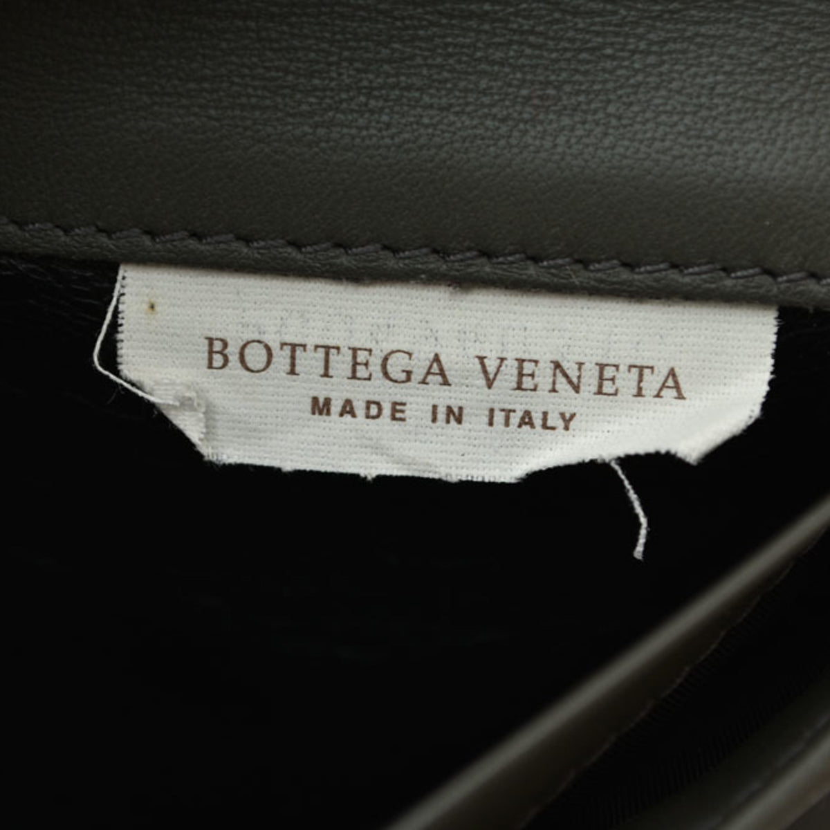 Bottega Veneta Black Khaki Leather Coin Purse/Coin Case (Pre-Owned)