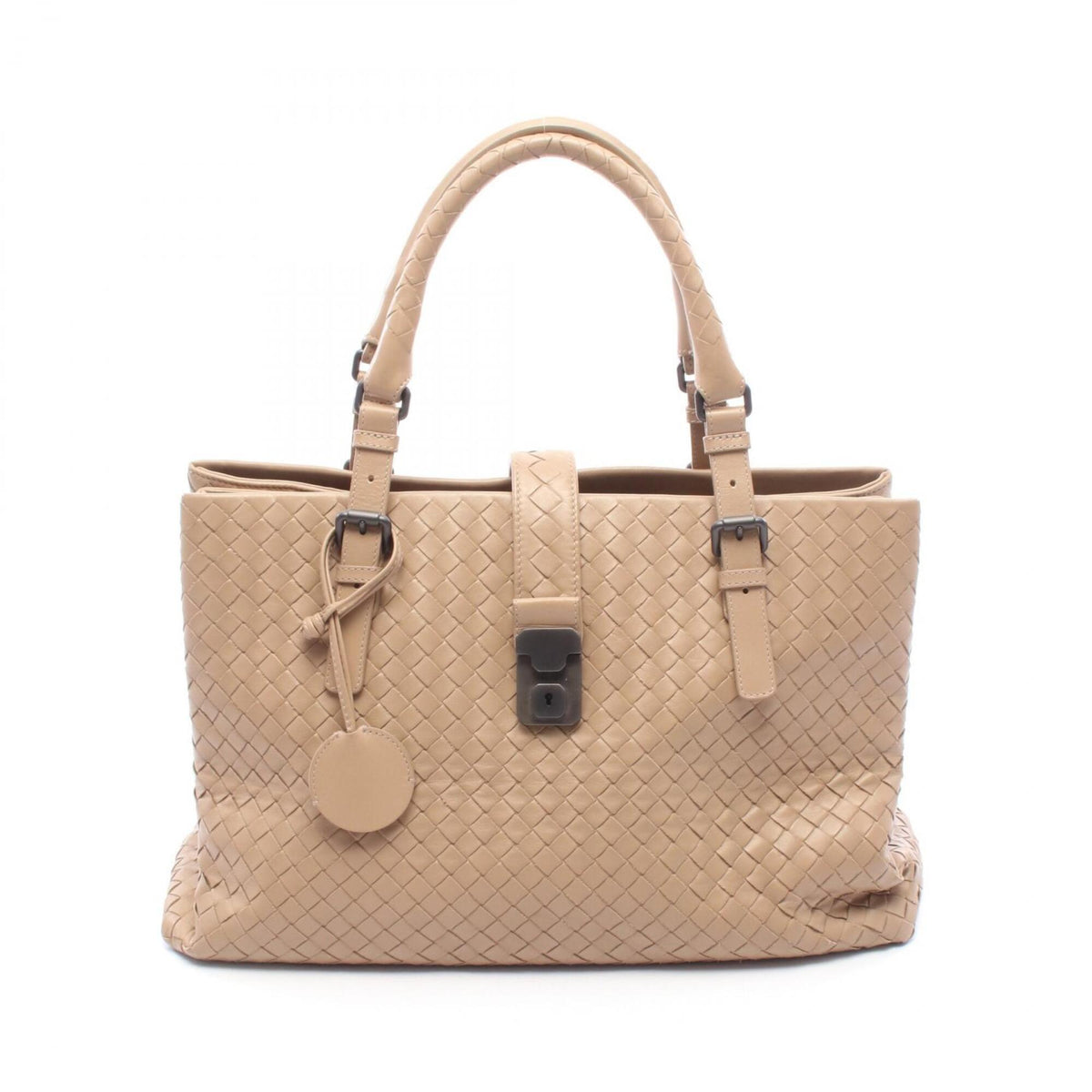 Bottega Veneta Intrecciato Beige Leather Handbag (Pre-Owned)