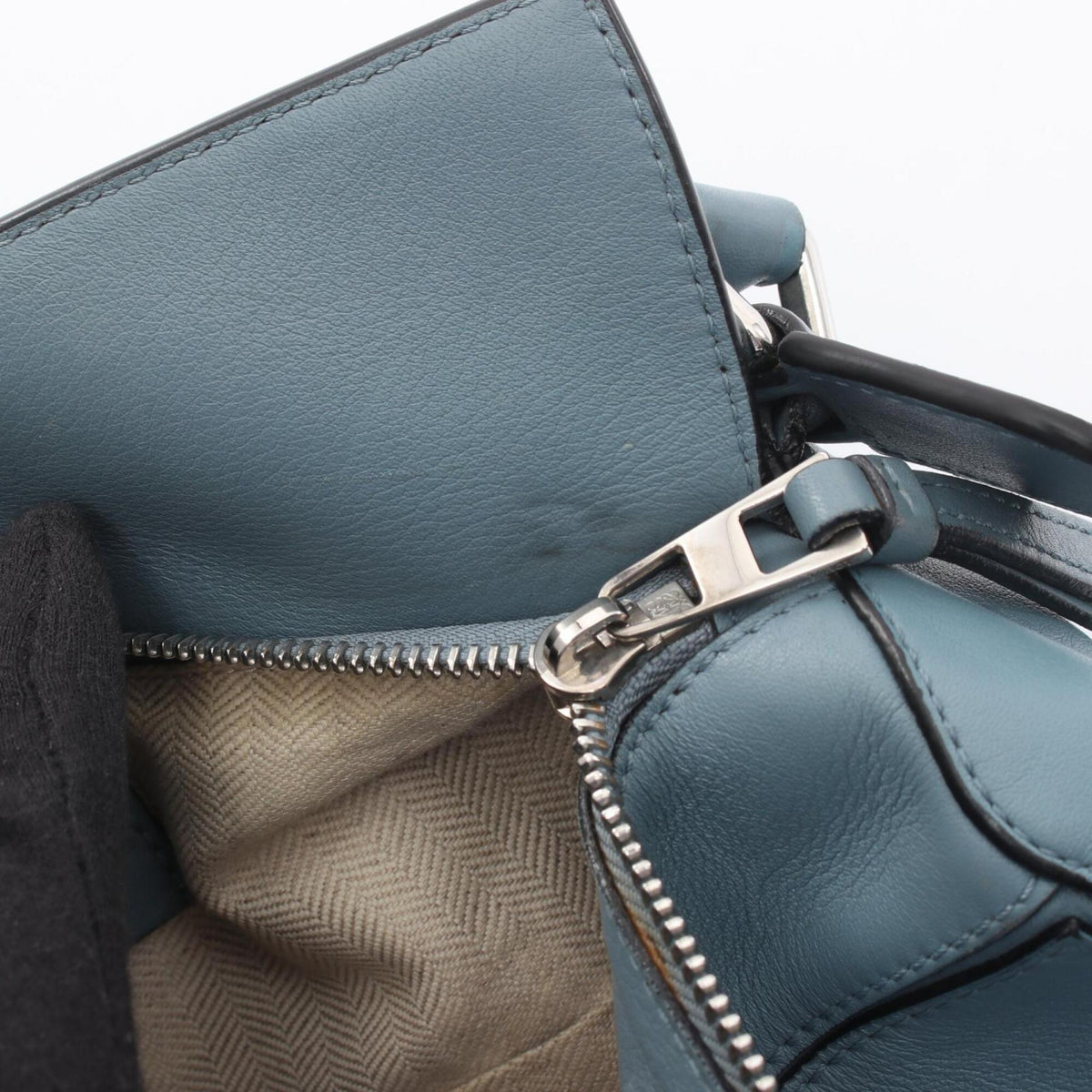Loewe Blue Leather Handbag Shoulder Bag (Pre-Owned)