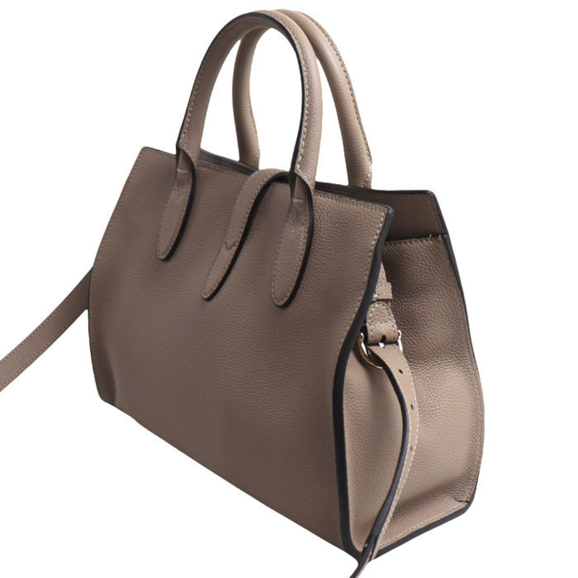 Gucci Grayish Leather Handbag (Pre-Owned)
