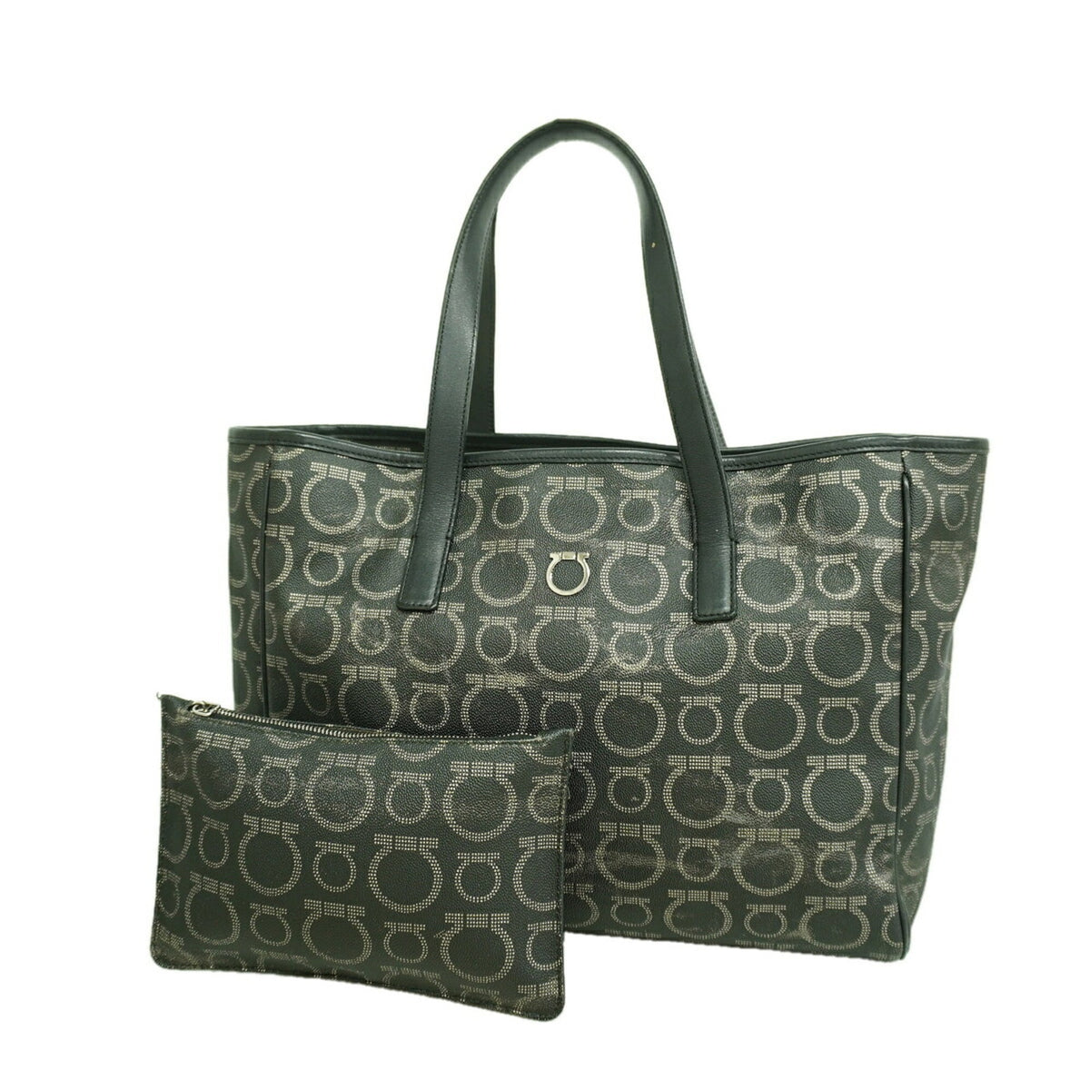 Salvatore Ferragamo Black Pvc Tote Bag (Pre-Owned)