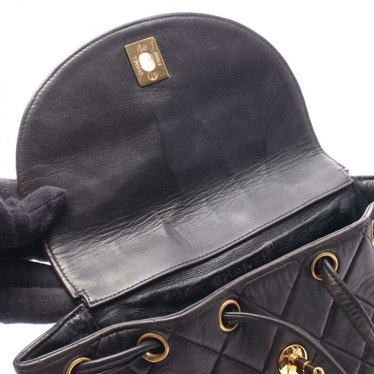 Chanel Black Leather Backpack (Pre-Owned)