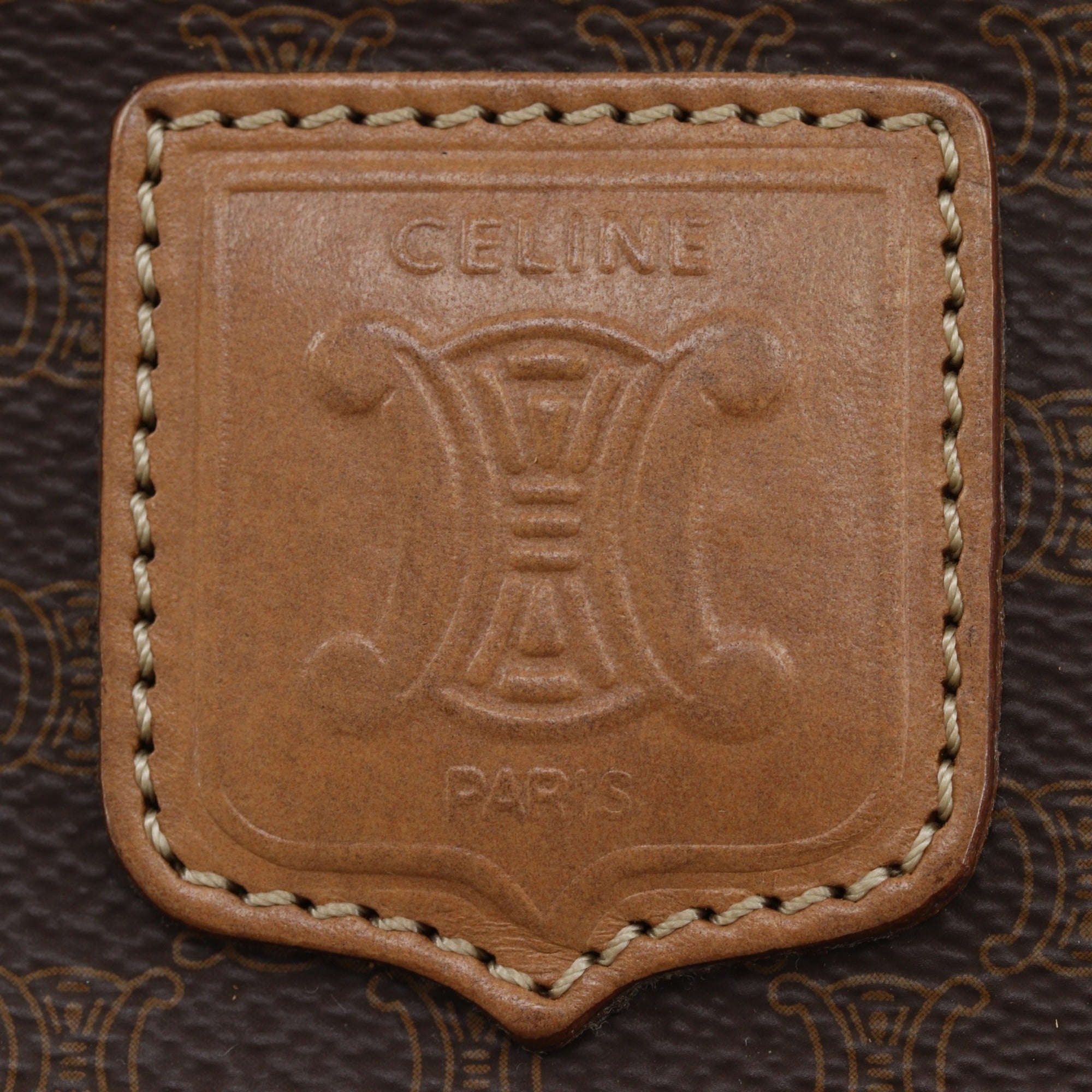 Celine Brown Pvc Tote Bag (Pre-Owned)
