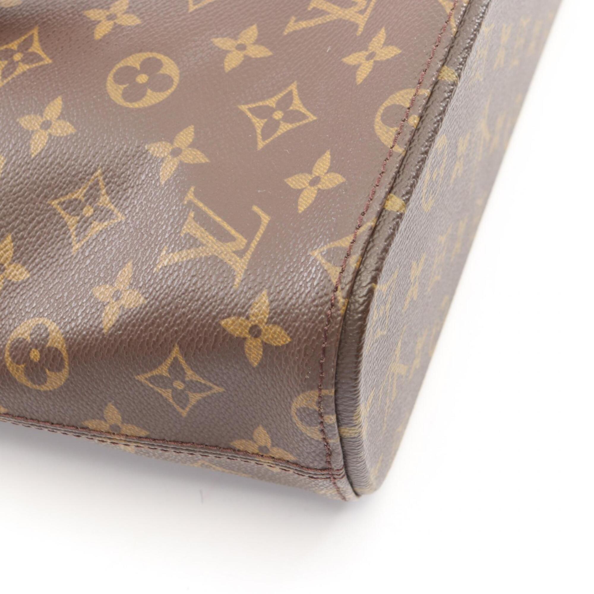 Louis Vuitton Brown Monogram Pvc Coated Canvas Leather Handbag Tote Bag (Pre-Owned)