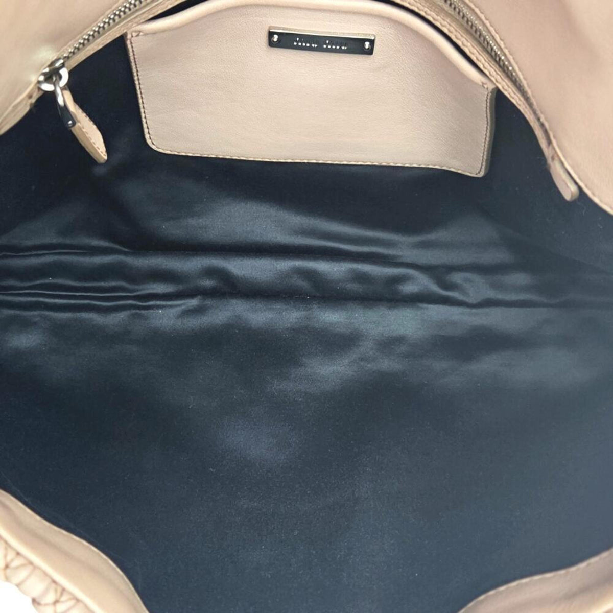 Miu Miu Matelasse Pink Beige Leather Shoulder Bag (Pre-Owned)