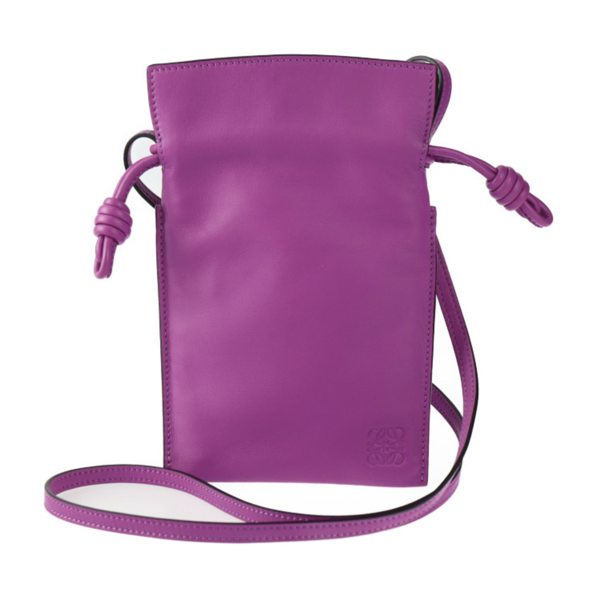 Loewe Purple Leather Pochette Pouch Shoulder Bag (Pre-Owned)