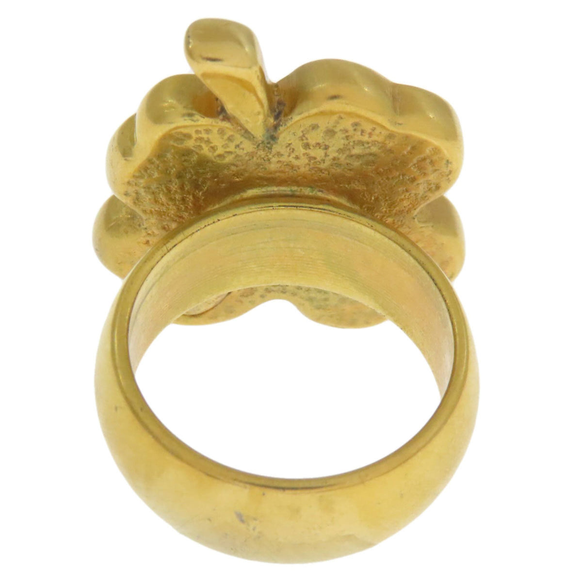 Chanel Gold Pink Metal Band Ring (Pre-Owned)