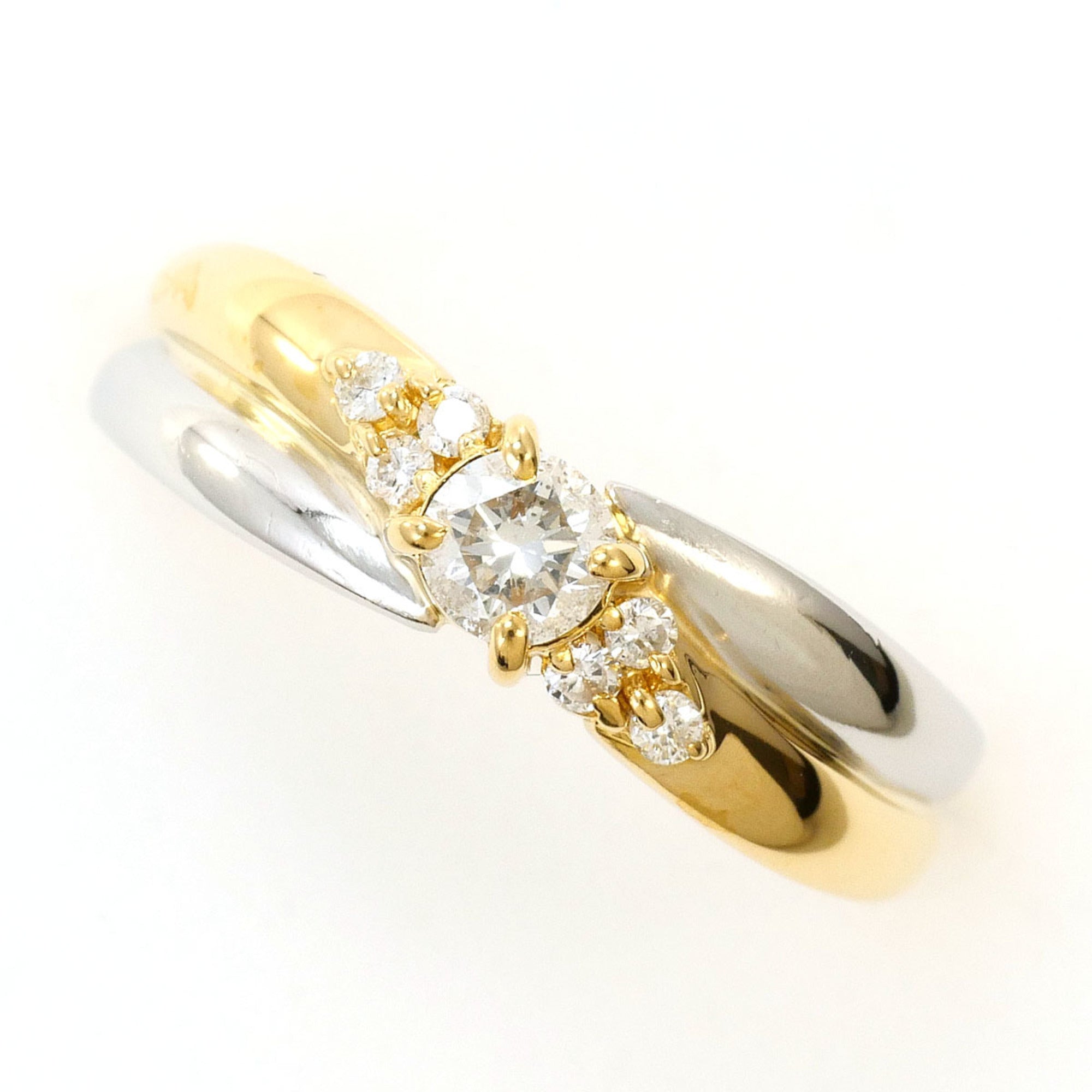 Unbranded Platinum Yellow Gold Yellow Gold (18K) Platinum 900 Band Ring (Pre-Owned)