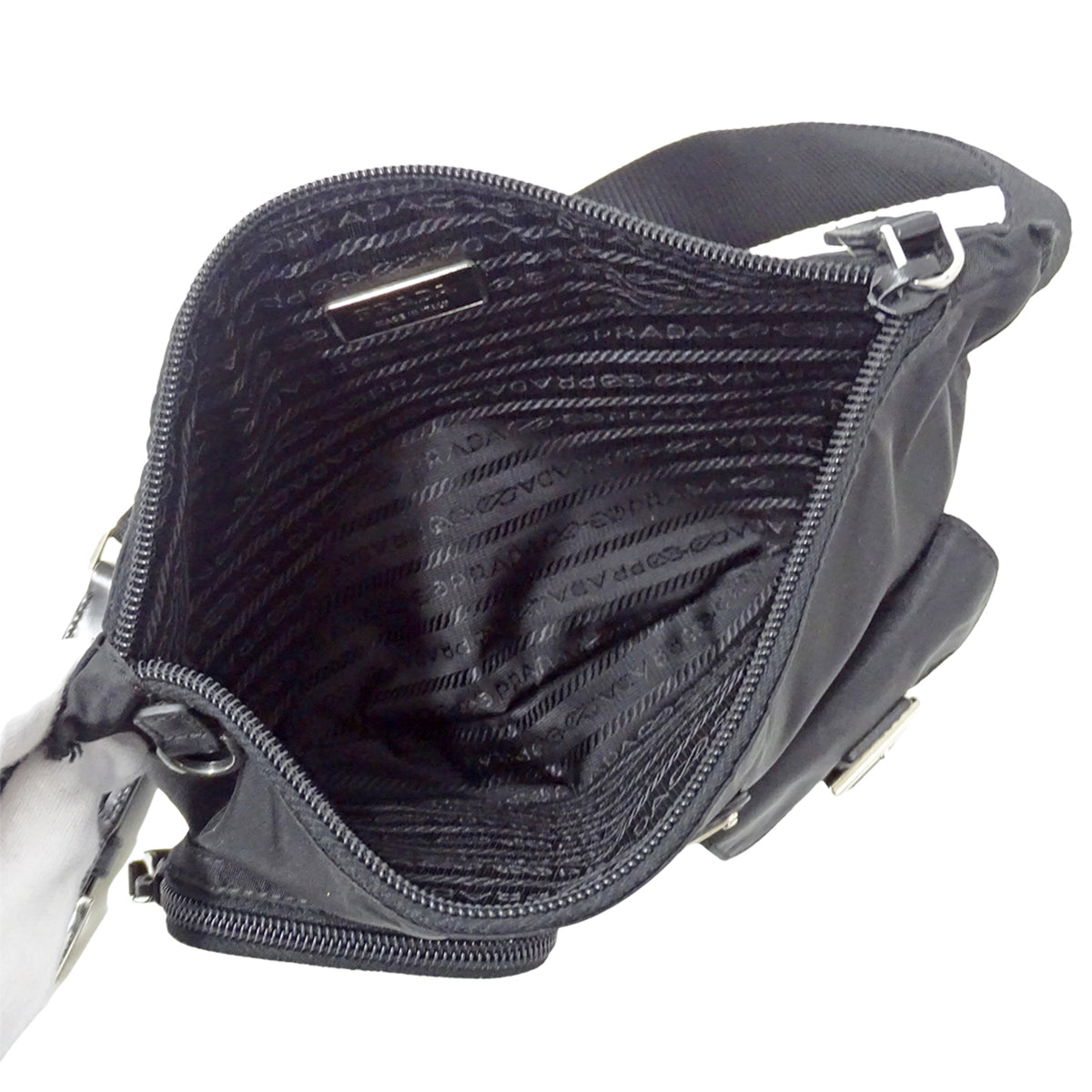Prada Black Nylon Handbag Sling Bag (Pre-Owned)