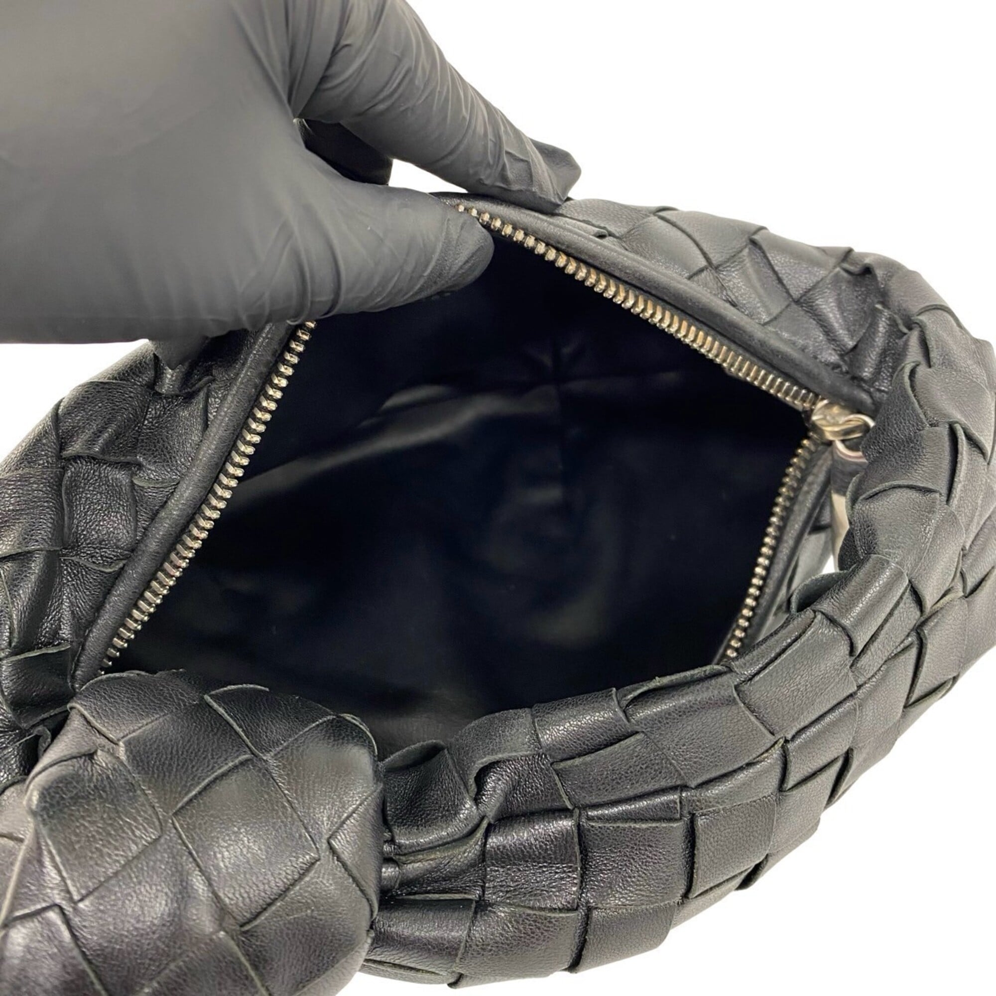 Bottega Veneta Black Leather Handbag (Pre-Owned)