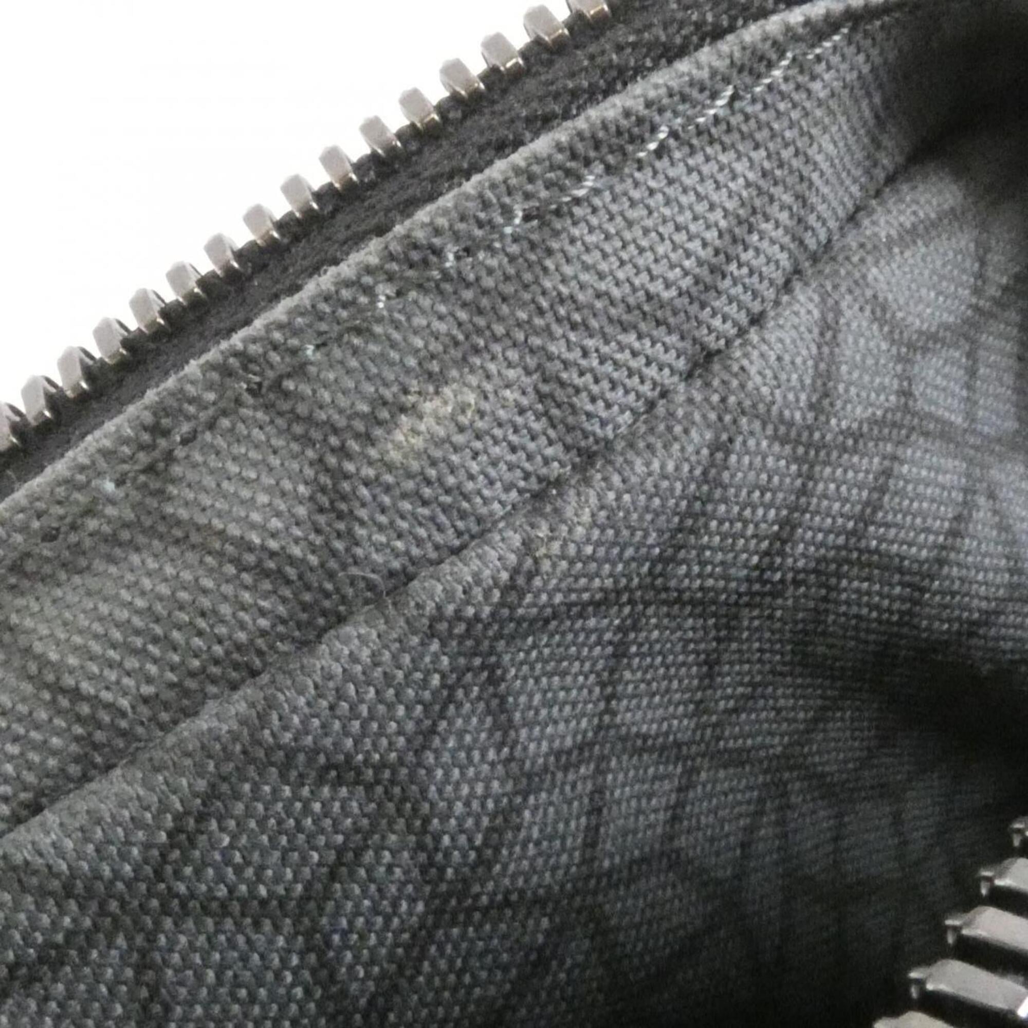 Louis Vuitton Black Gris Coated Canvas Pouch Shoulder Bag (Pre-Owned)