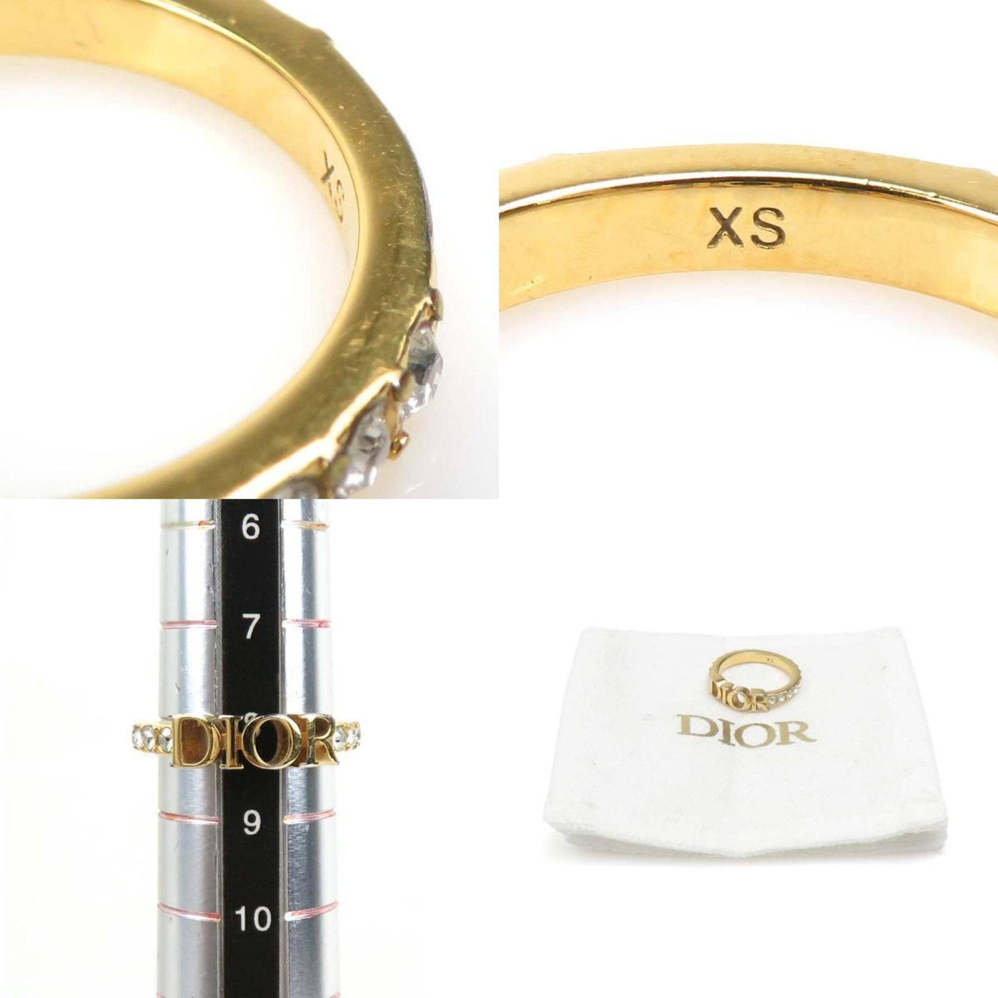 Christian Dior Gold Metal Band Ring (Pre-Owned)