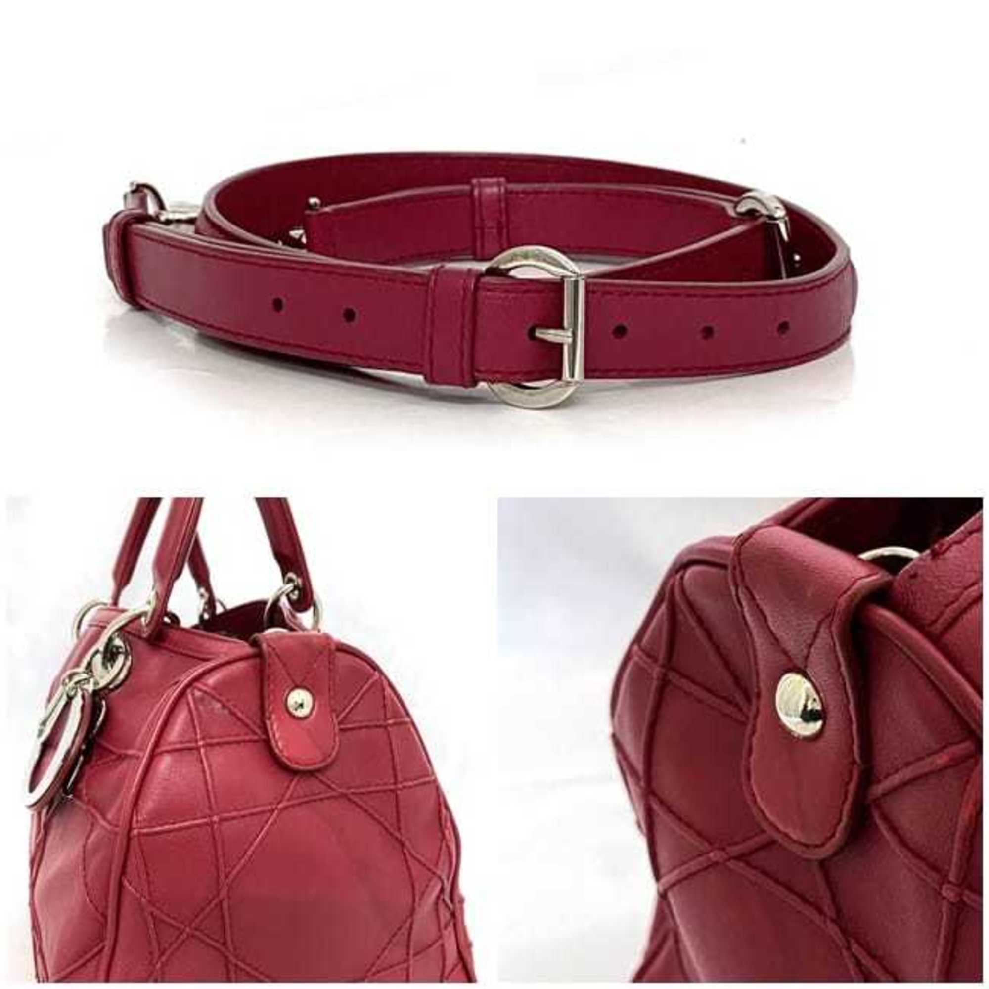 Christian Dior Pink Leather Handbag Shoulder Bag (Pre-Owned)