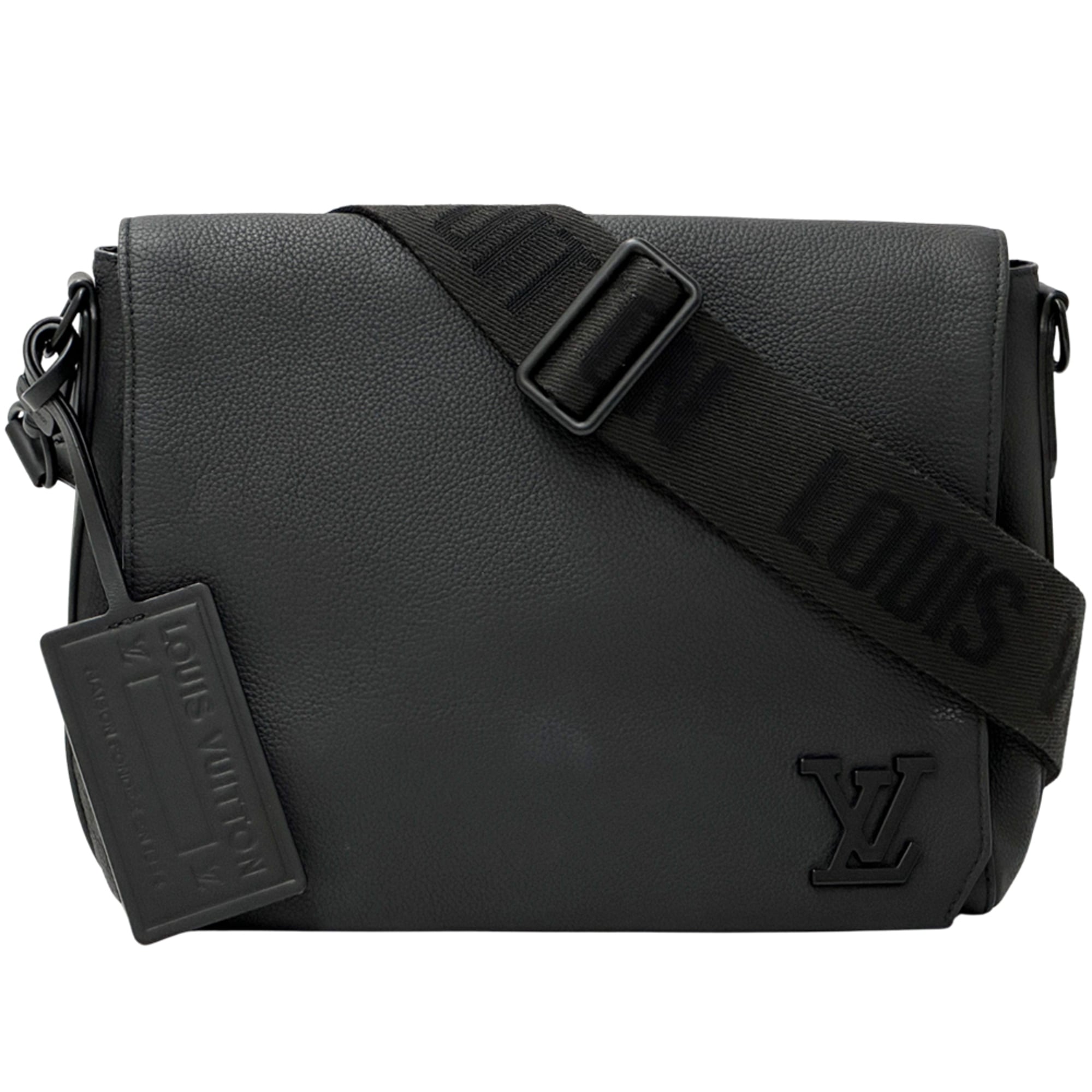 Louis Vuitton Black Noir Leather Handbag Shoulder Bag (Pre-Owned)