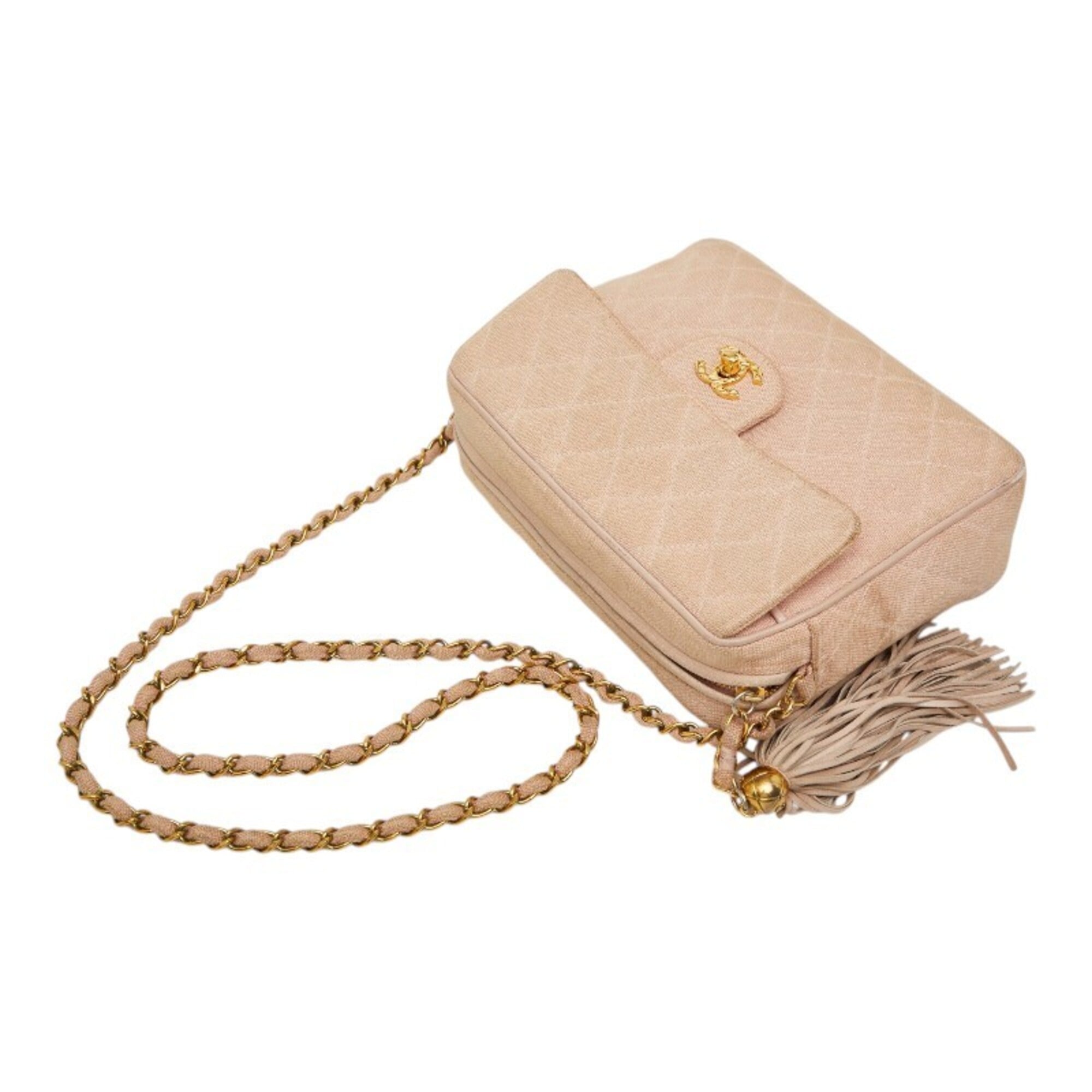 Chanel Pink Grained Calfskin Leather Shoulder Bag (Pre-Owned)