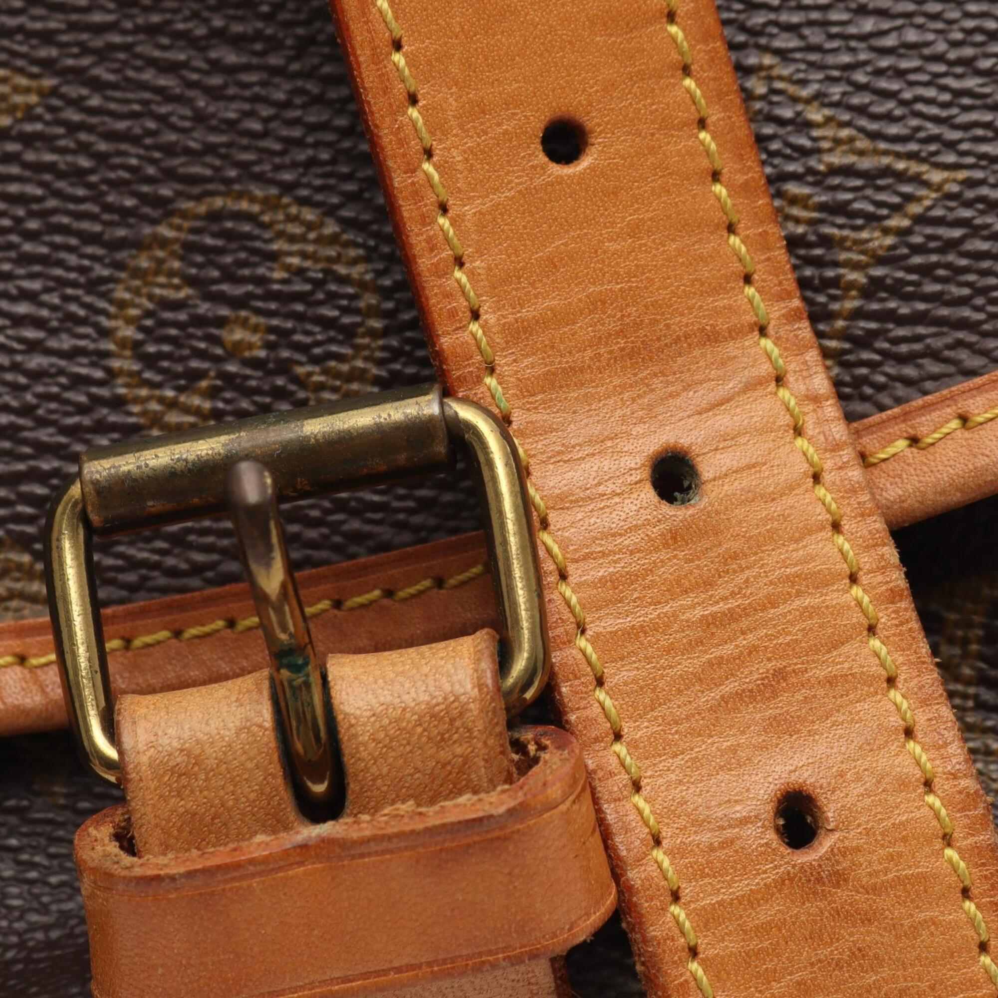 Louis Vuitton Monogram Brown Coated Canvas Leather Shoulder Bag (Pre-Owned)