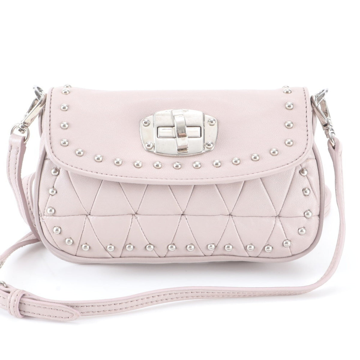 Miu Miu Pink Beige Leather Handbag Shoulder Bag (Pre-Owned)