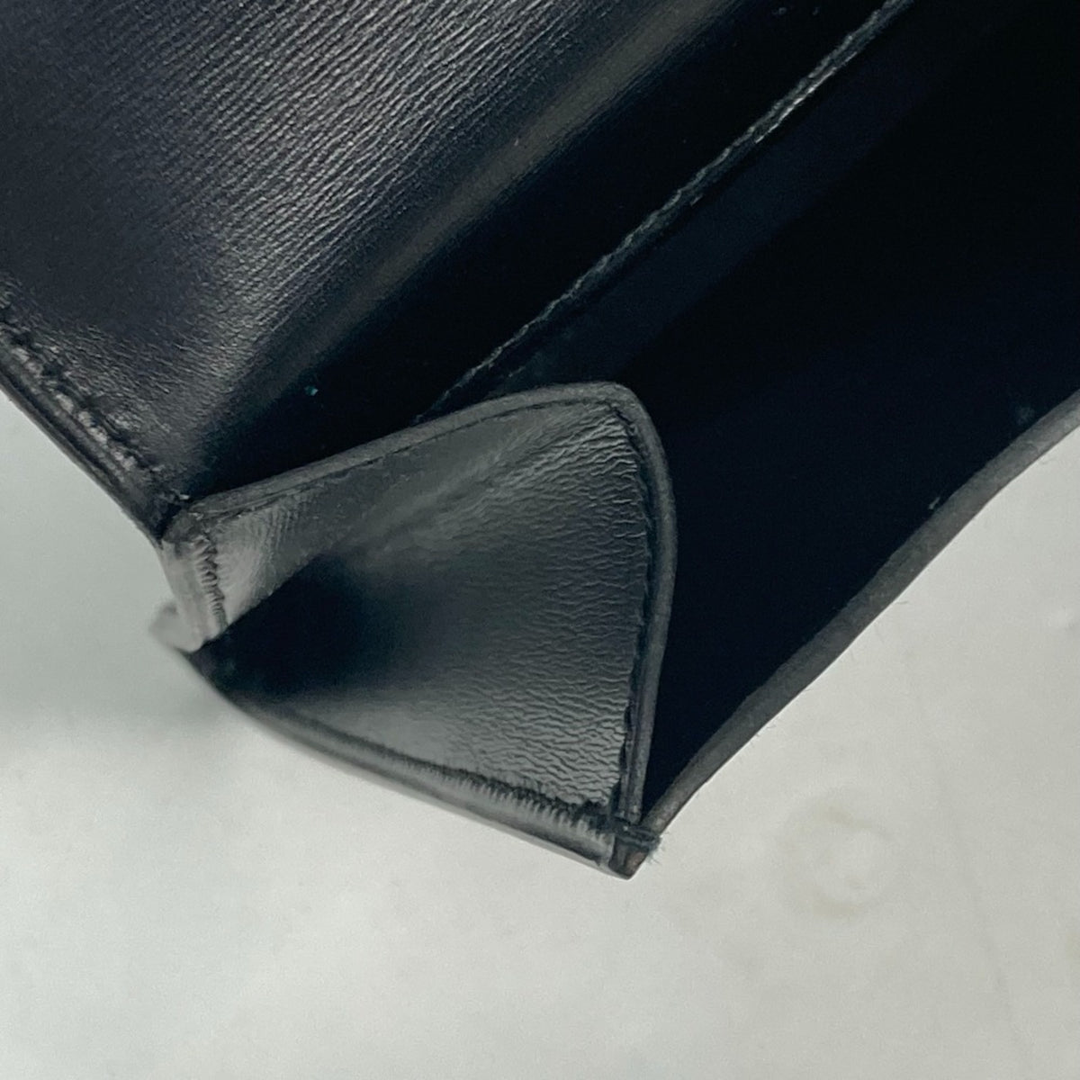 Hermes Black Box Calf Leather Clutch Bag Pouch (Pre-Owned)