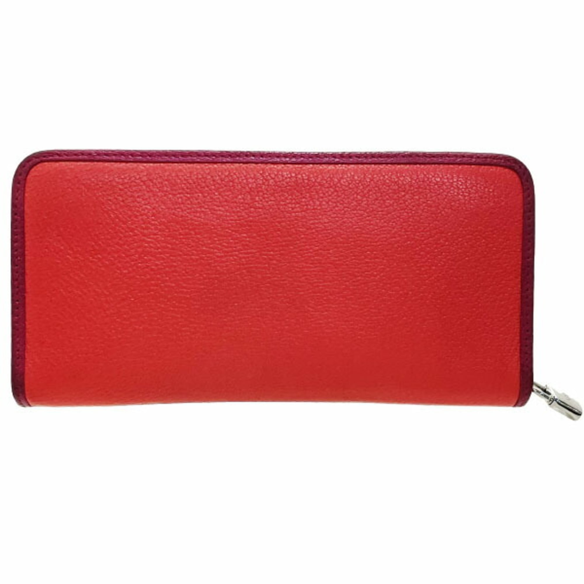 Loewe Bordeaux Coral Red Leather Coin Purse/Coin Case (Pre-Owned)