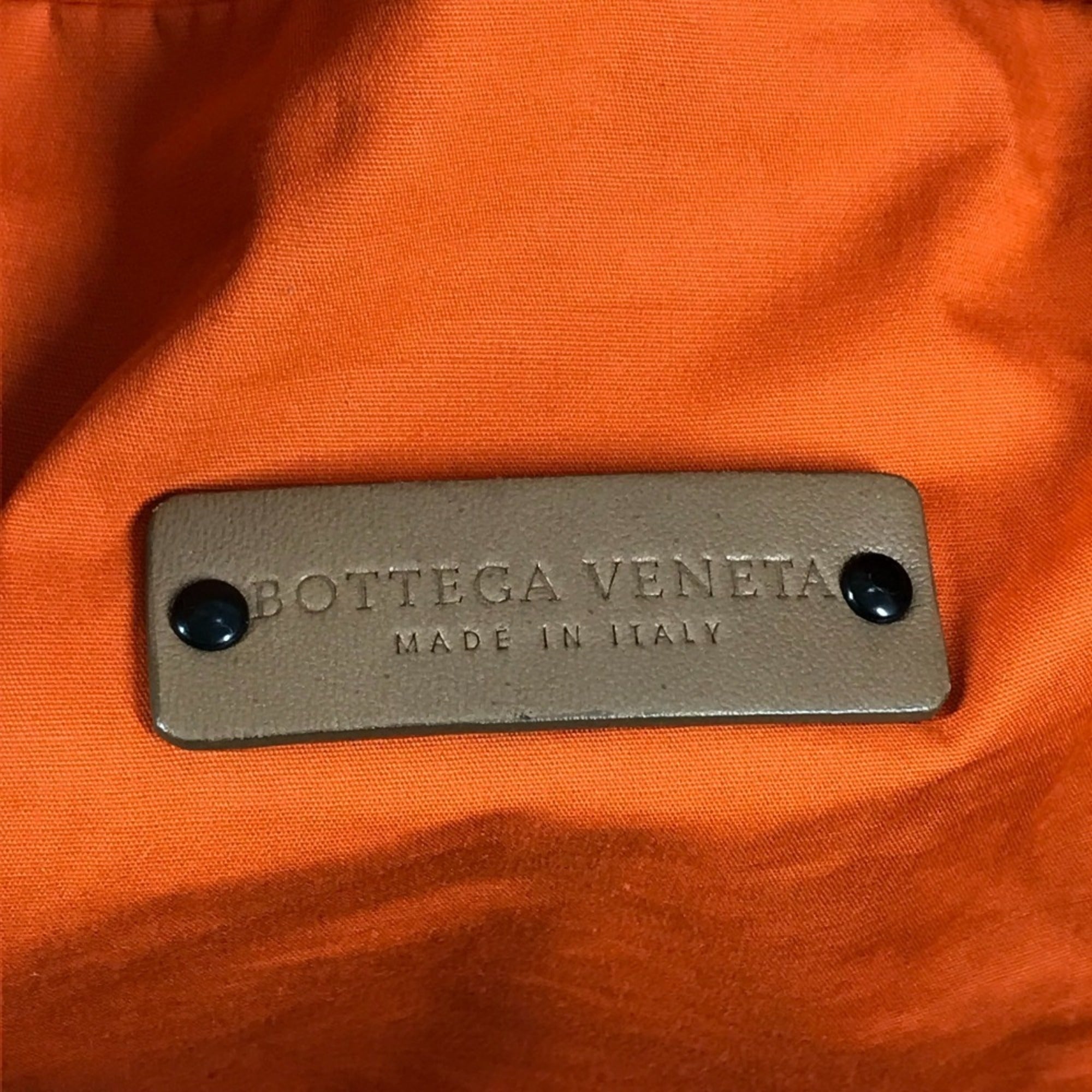 Bottega Veneta Beige Orange Pvc Boston Bag Shoulder Bag (Pre-Owned)