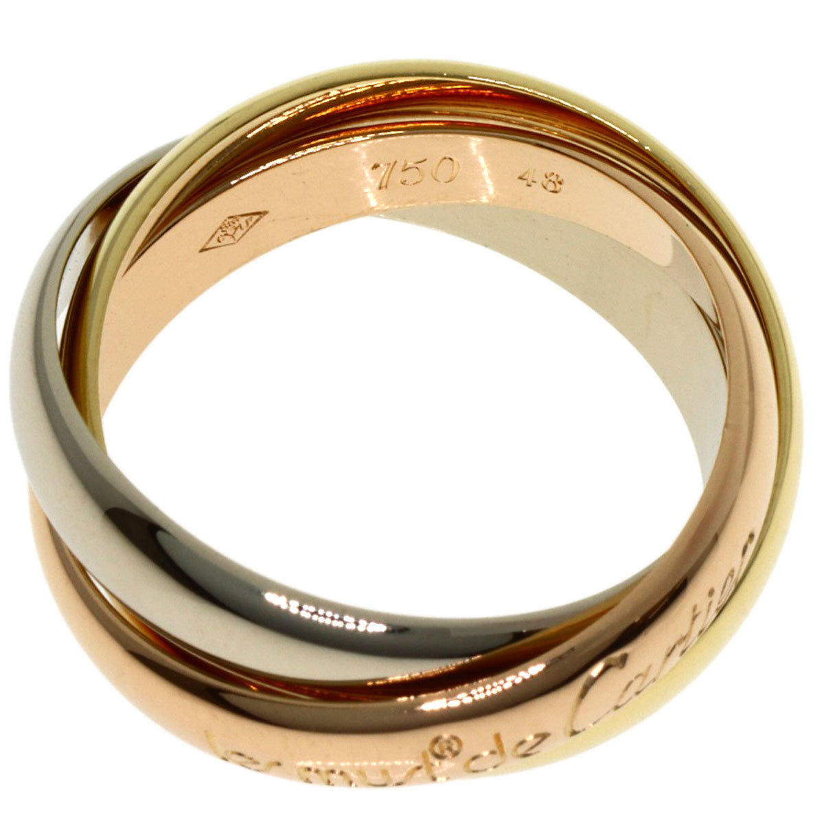Cartier Trinity Yellow Gold (18K) Pink Gold (18K) White Gold (18K) Band Ring (Pre-Owned)