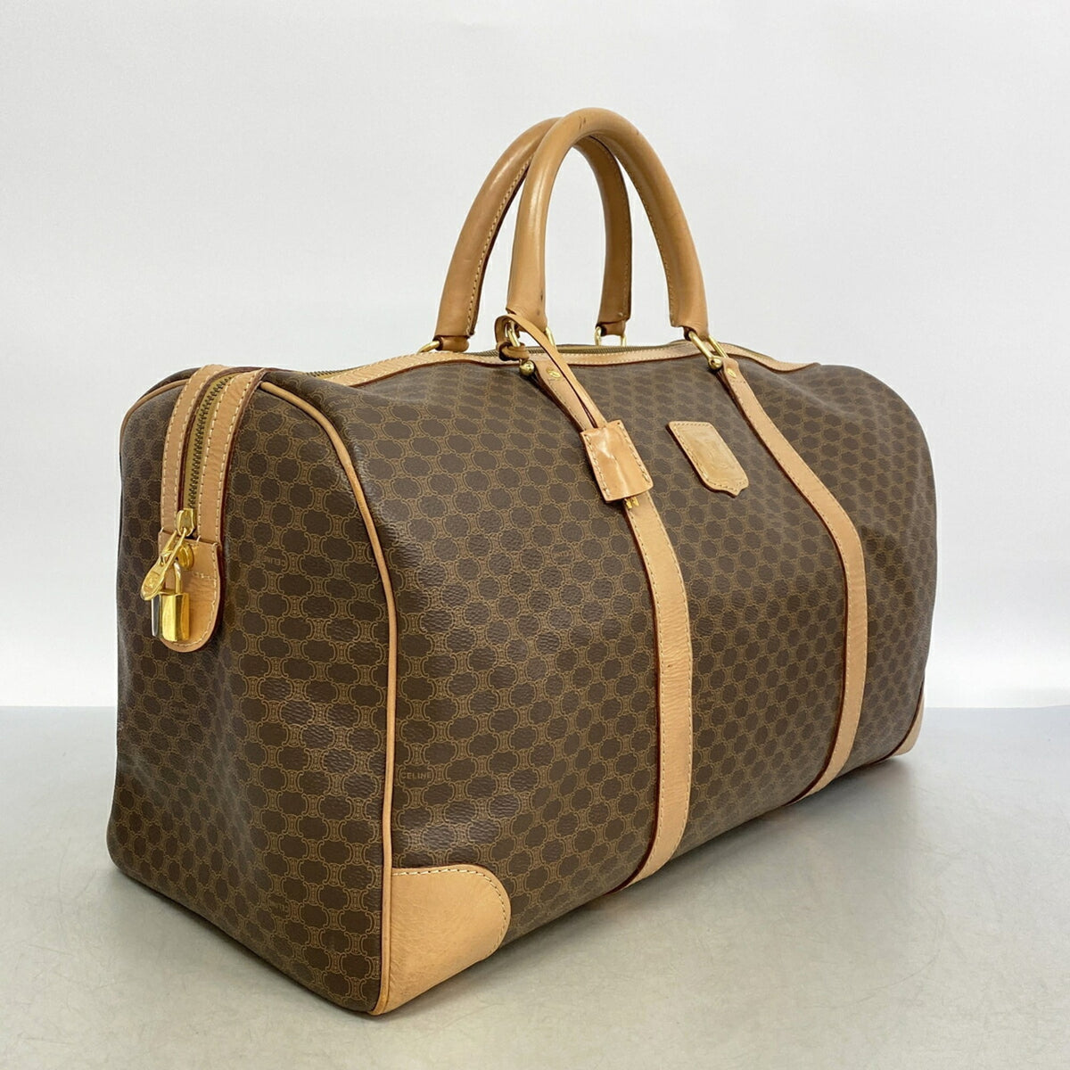 Unspecified Brown Pvc Boston Bag (Pre-Owned)