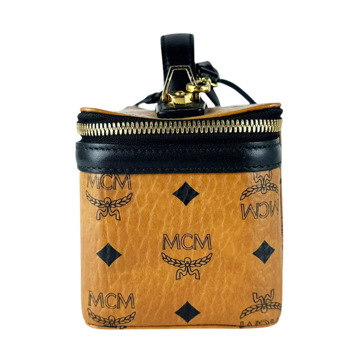 Mcm Black Brown Leather Shoulder Bag (Pre-Owned)