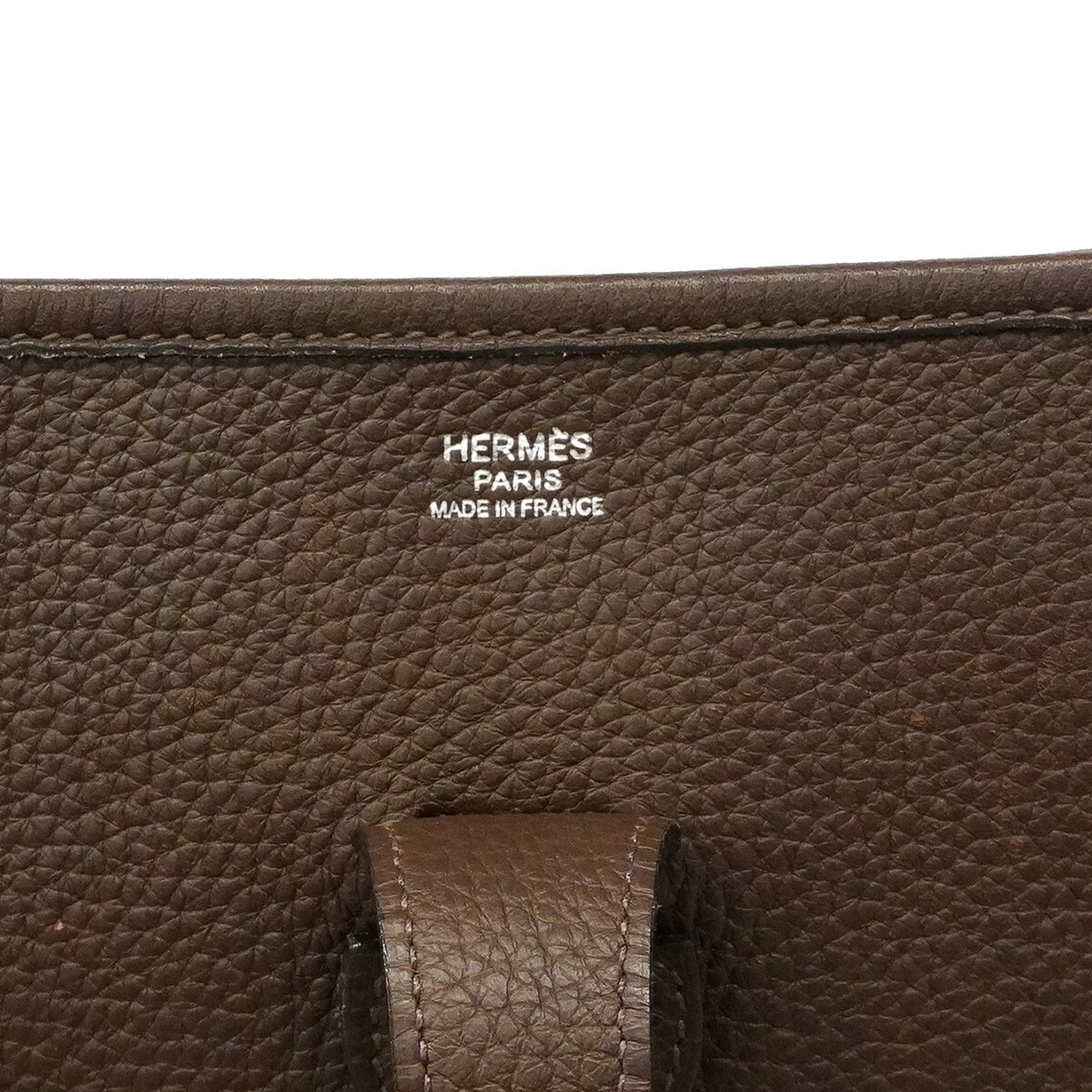 Hermes Havane Taurillon Clemence Leather Shoulder Bag (Pre-Owned)