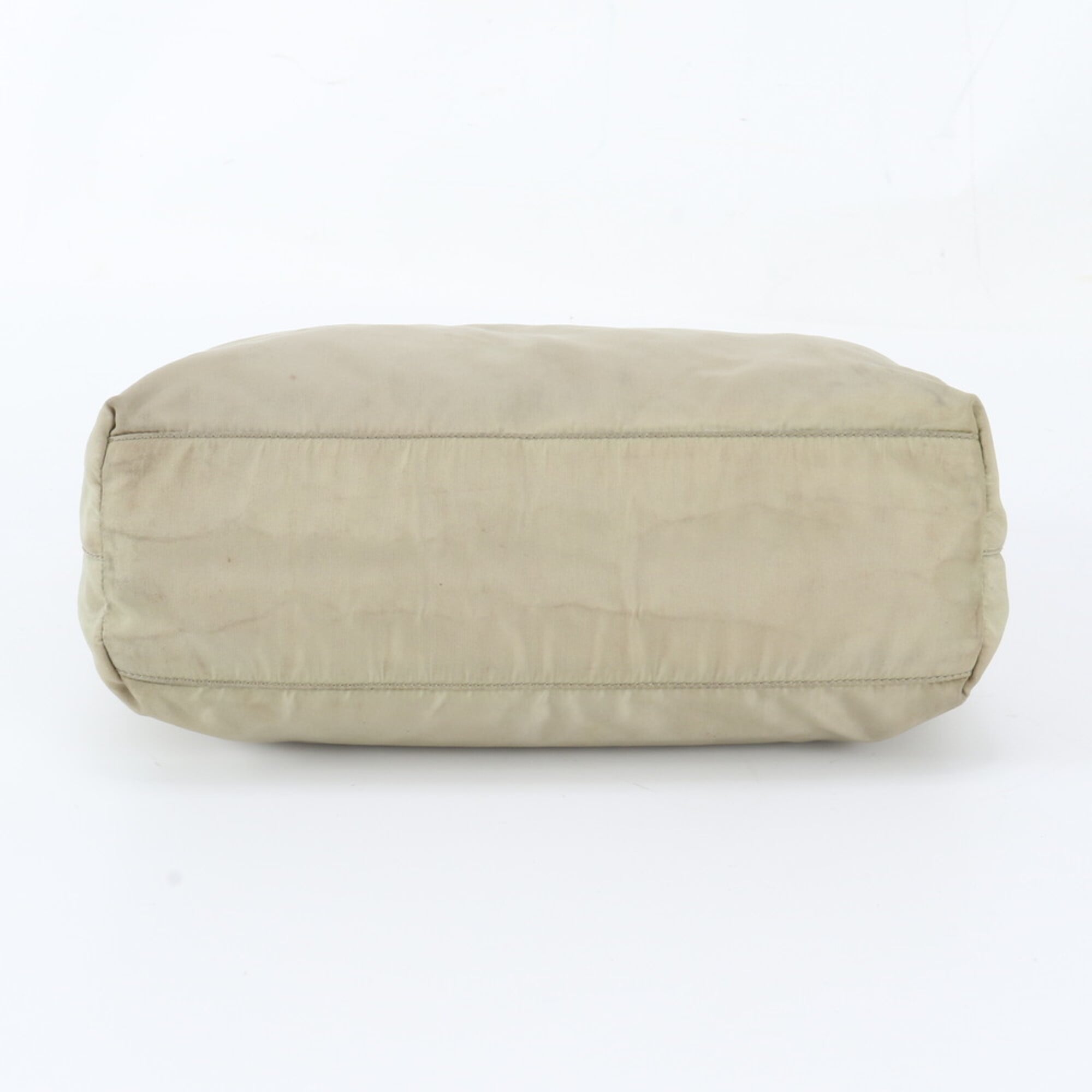 Prada Beige Nylon Handbag Tote Bag (Pre-Owned)
