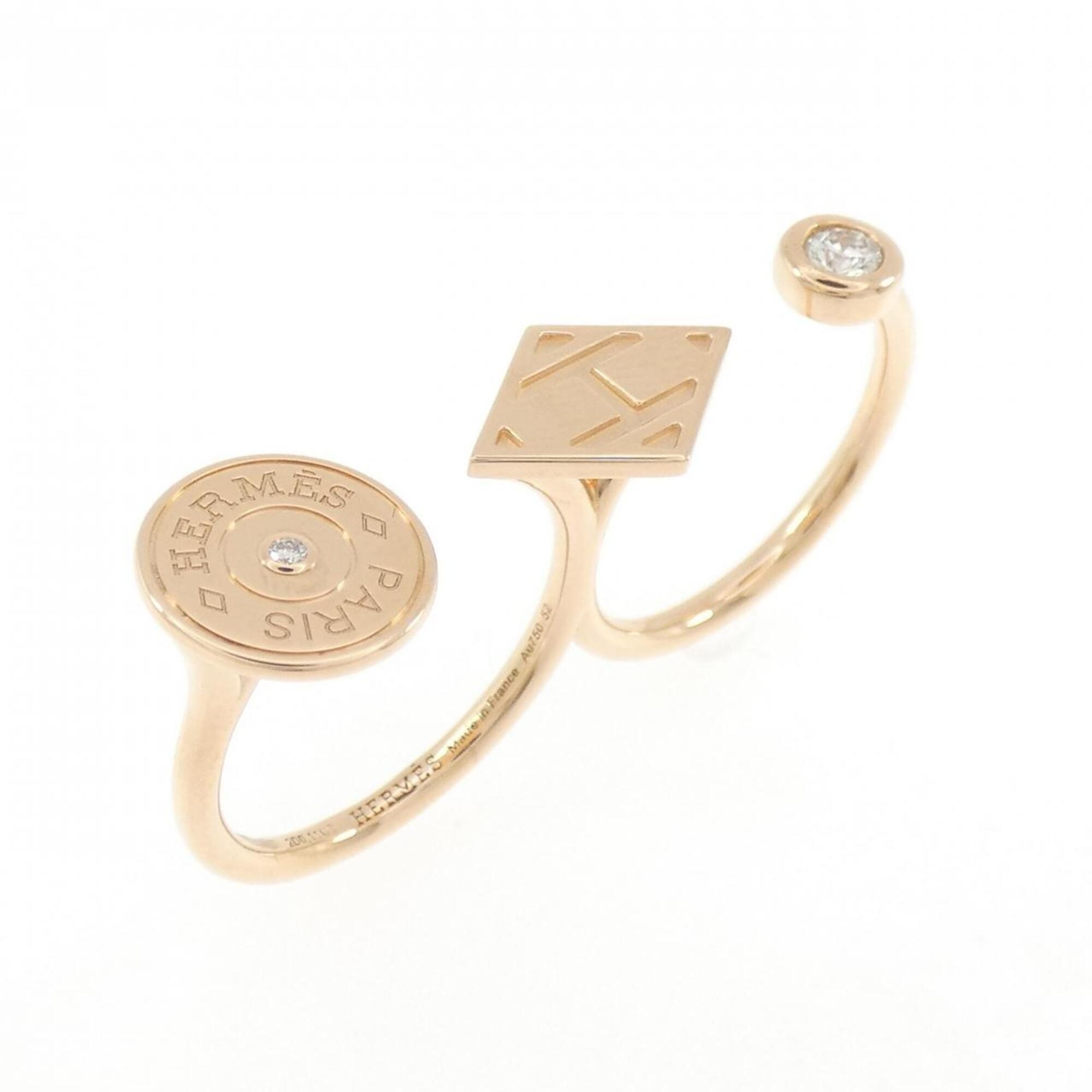 Hermes Pink Gold Pink Gold (18K) Band Ring (Pre-Owned)