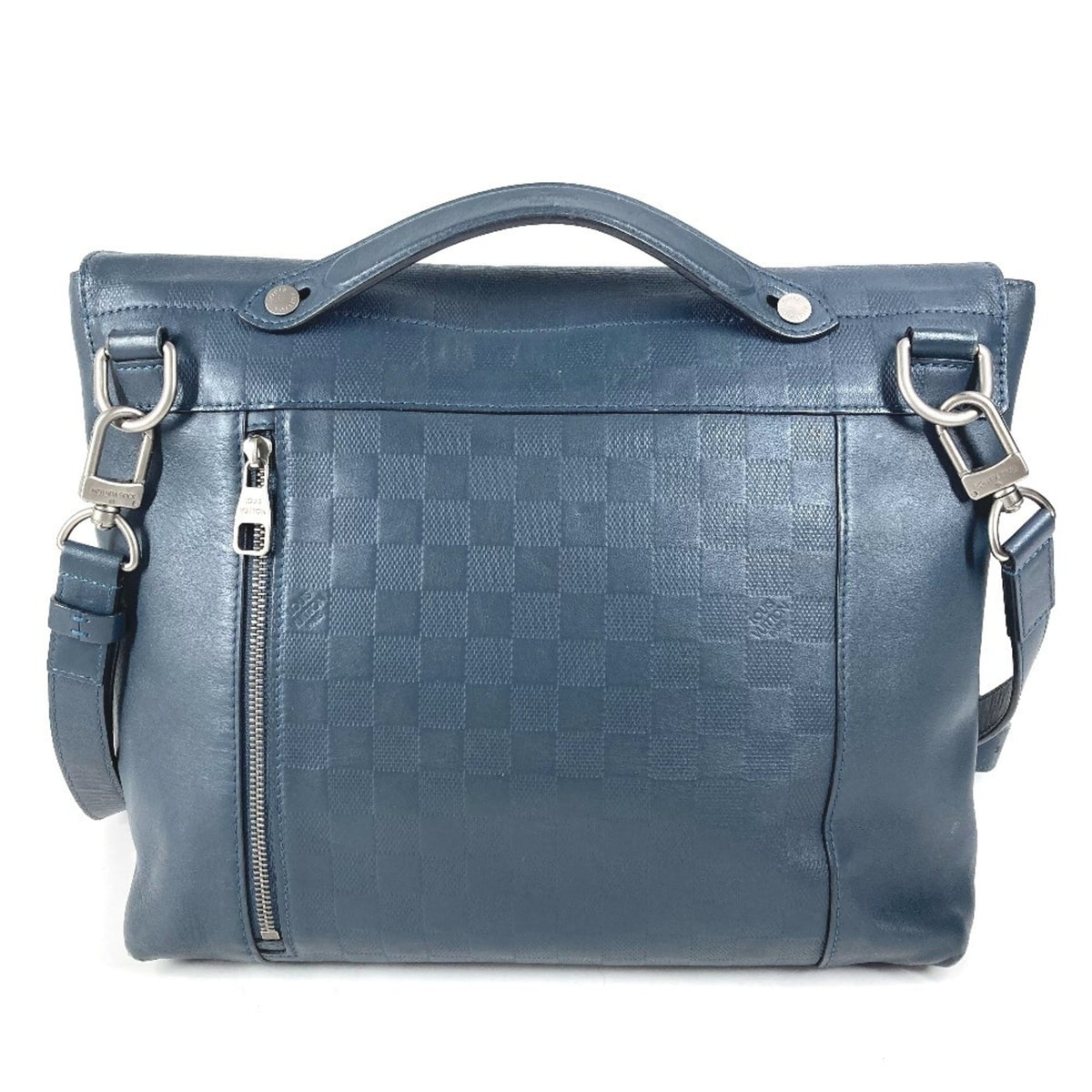 Louis Vuitton Galle Navy Damier Infini Handbag Shoulder Bag Tote Bag (Pre-Owned)