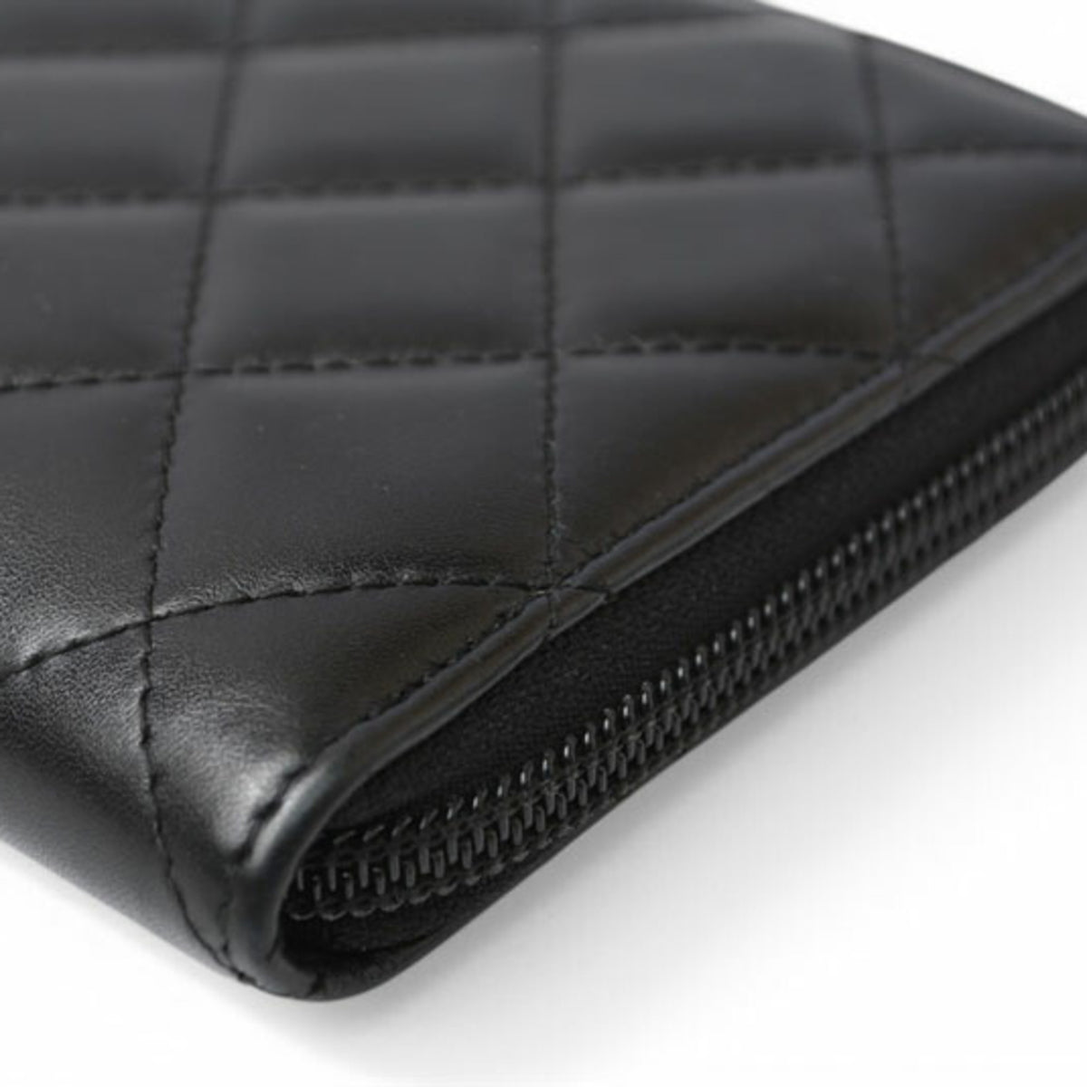 Chanel Black Cambon Ligne Long Wallet (Bi-Fold) (Pre-Owned)