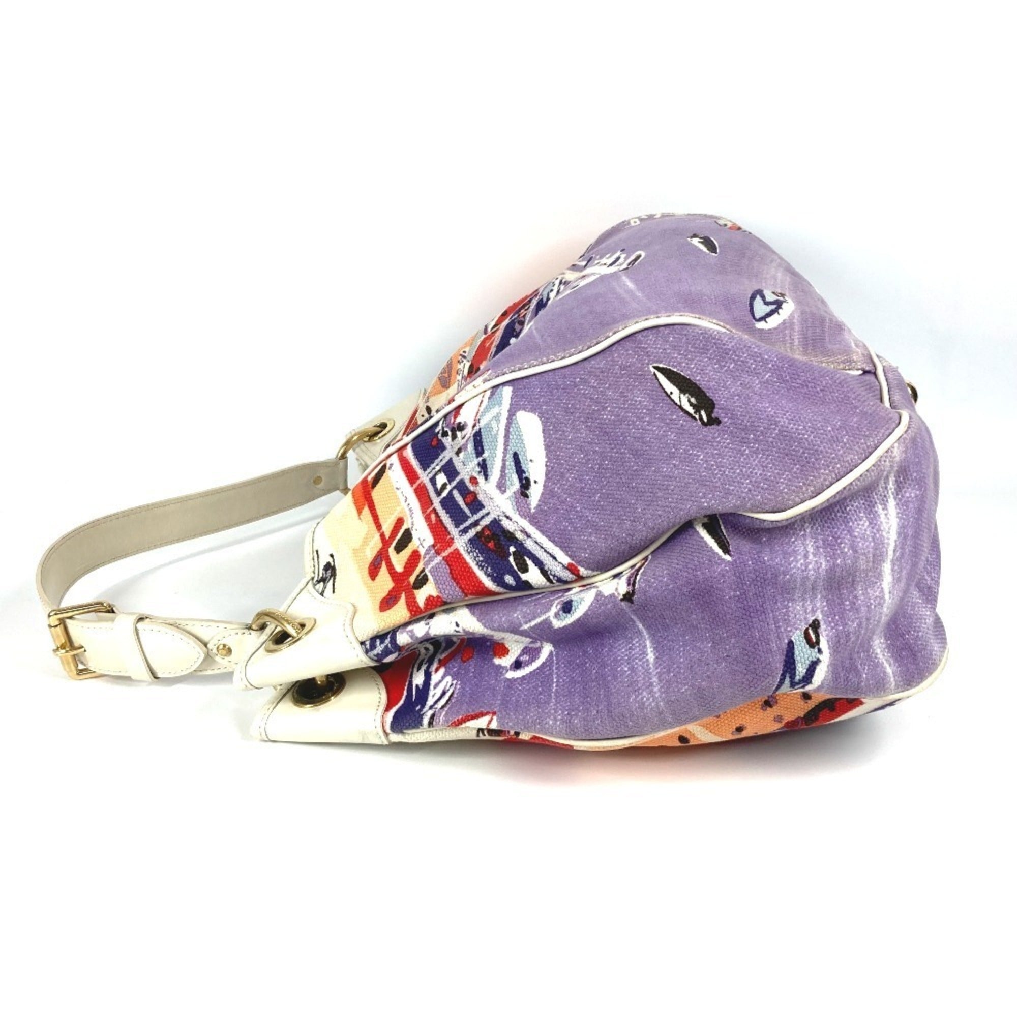 Louis Vuitton Multi-Color Leather Canvas Shoulder Bag (Pre-Owned)