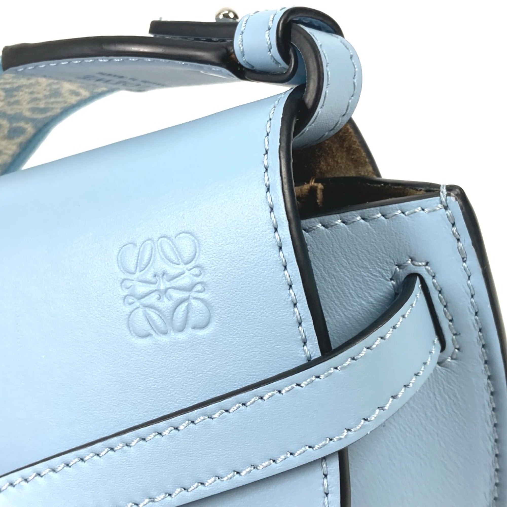 Loewe Blue Leather Shoulder Bag (Pre-Owned)