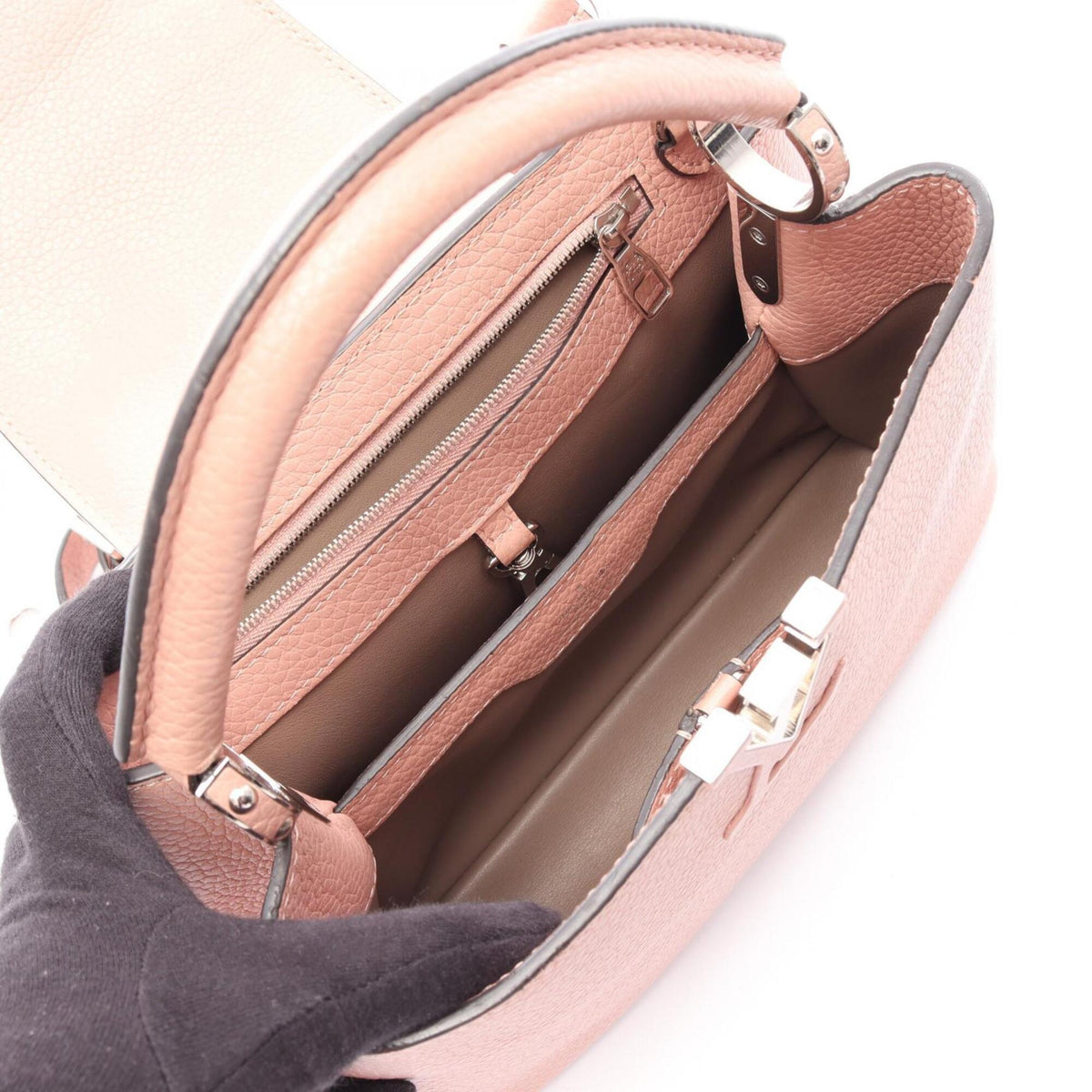 Louis Vuitton Magnolia Pink Leather Handbag (Pre-Owned)
