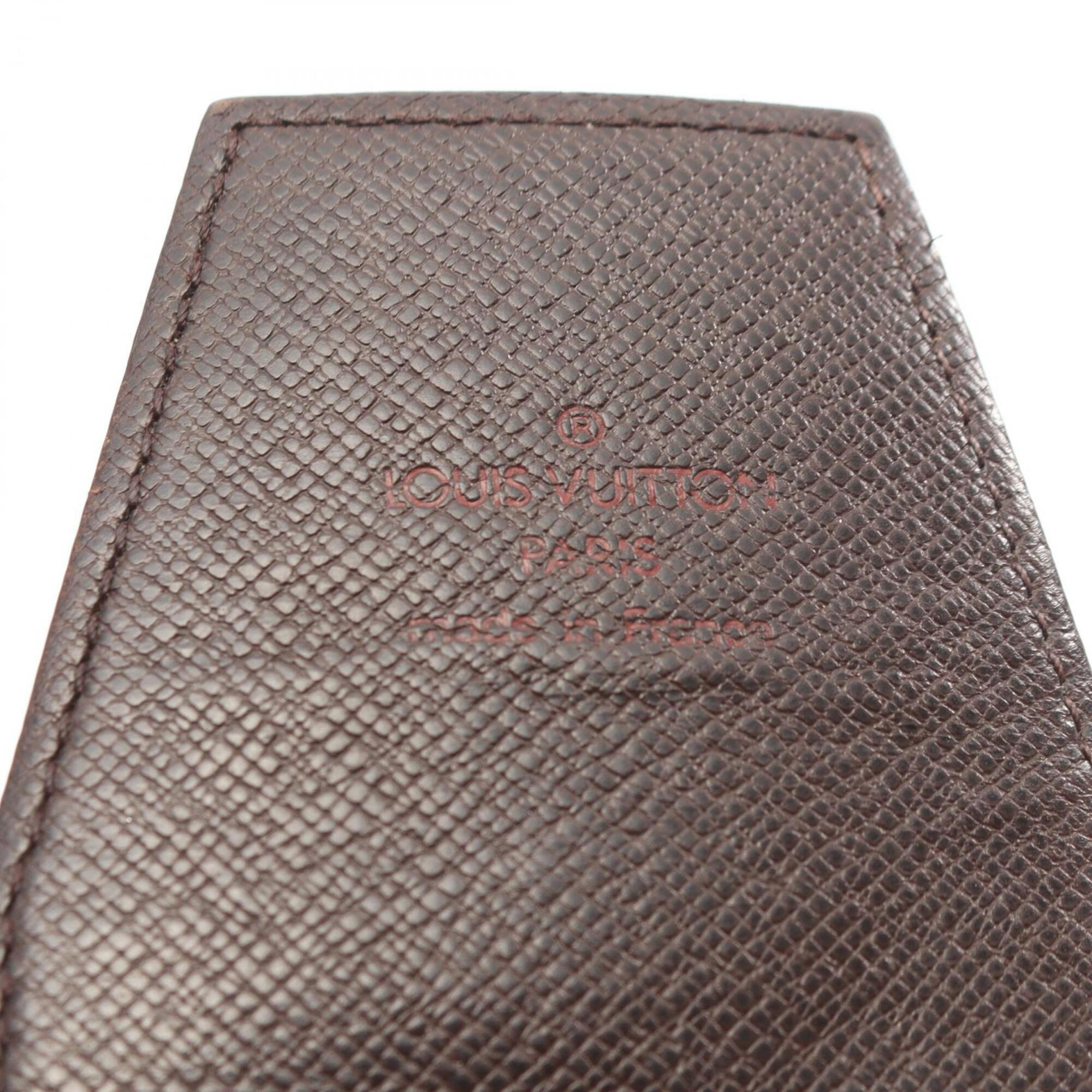 Louis Vuitton Brown Leather Pvc Pouch (Pre-Owned)