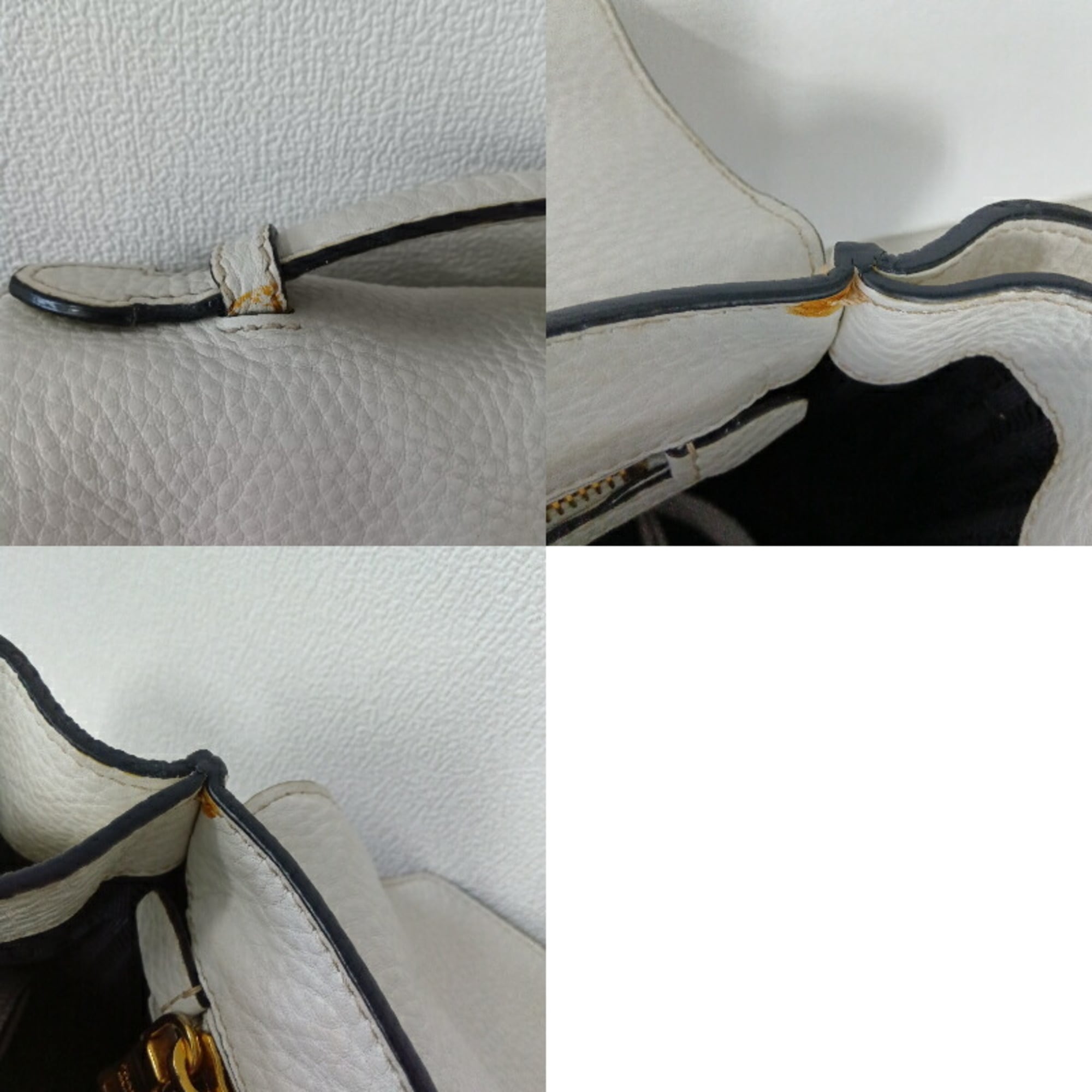 Prada White Leather Handbag (Pre-Owned)