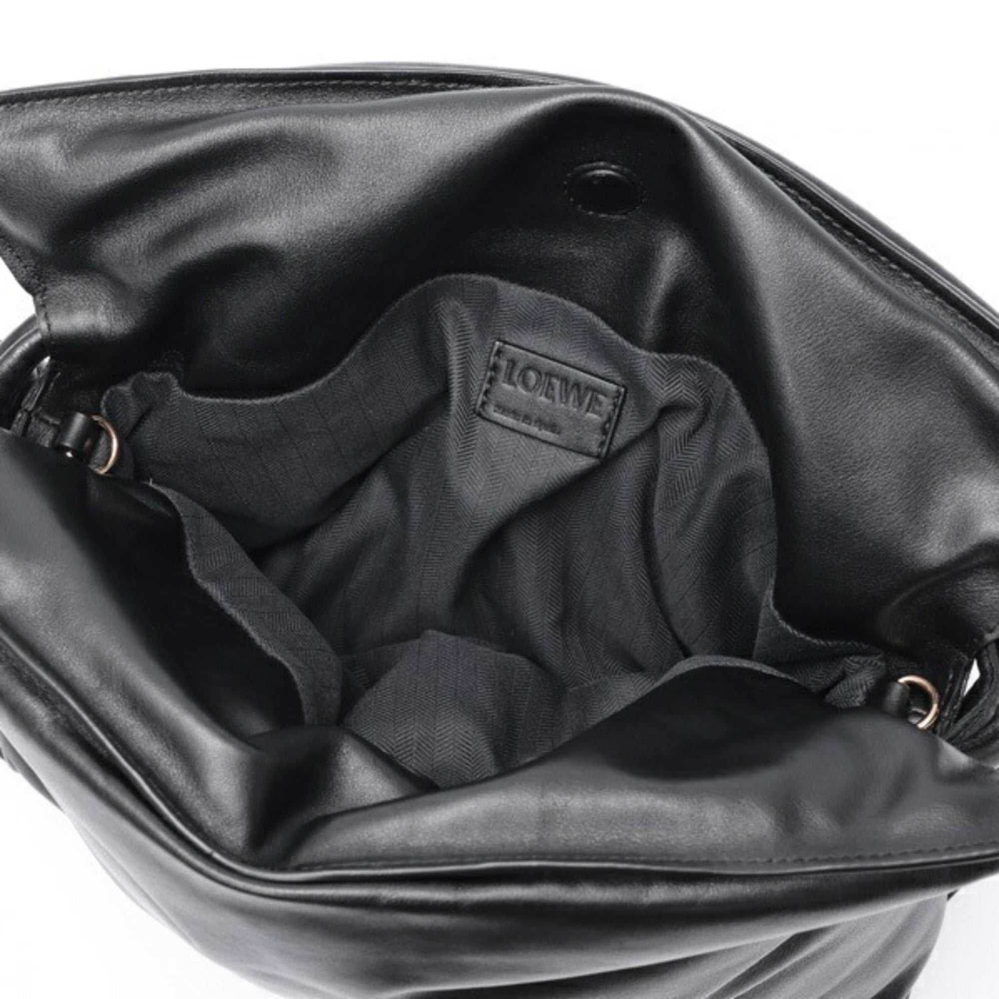 Loewe Flamenco Black Leather Shoulder Bag (Pre-Owned)
