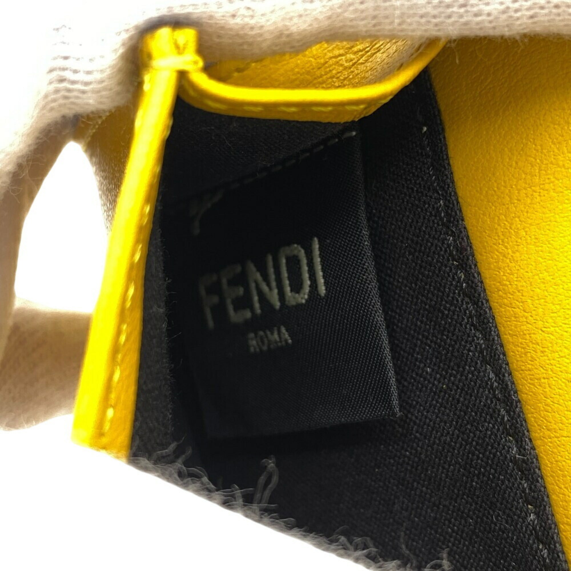 Fendi Yellow Leather Wallet (Tri-Fold) (Pre-Owned)