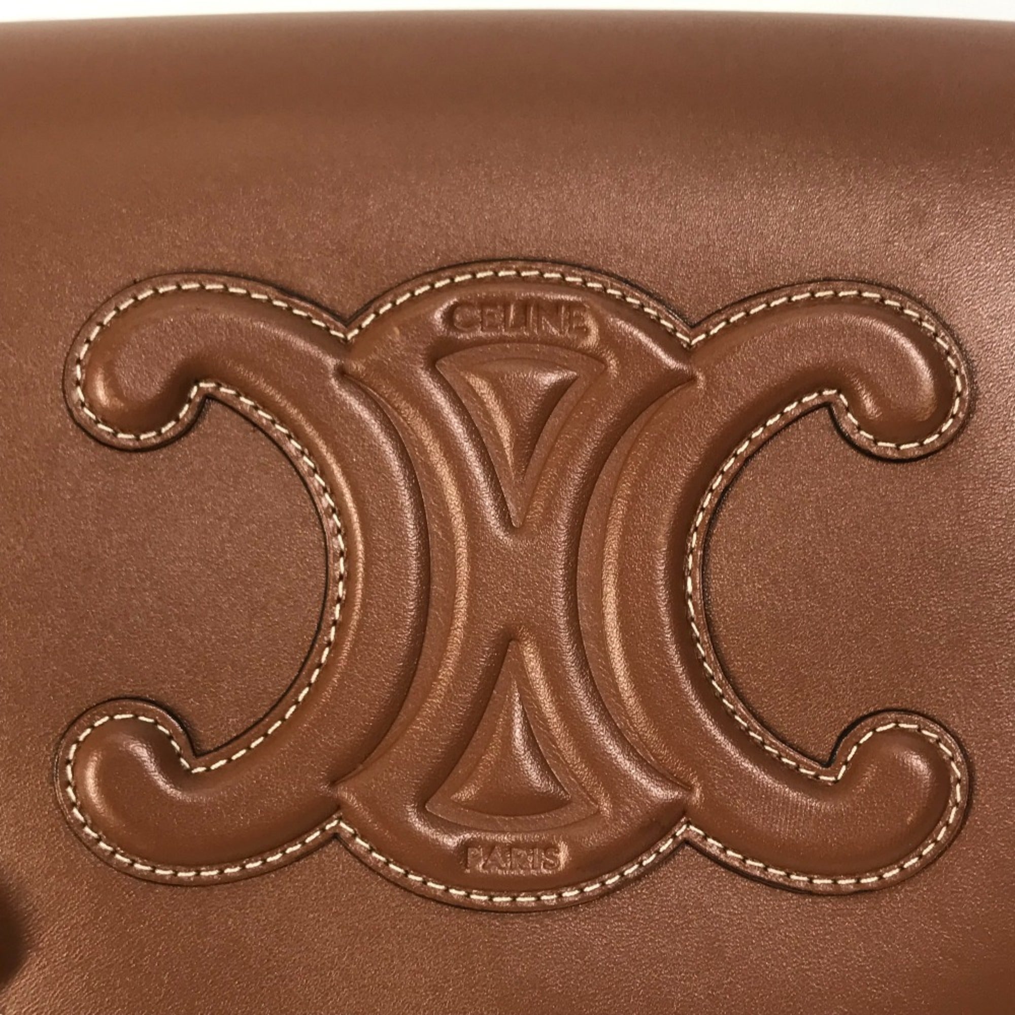 Celine Brown Leather Shoulder Bag (Pre-Owned)