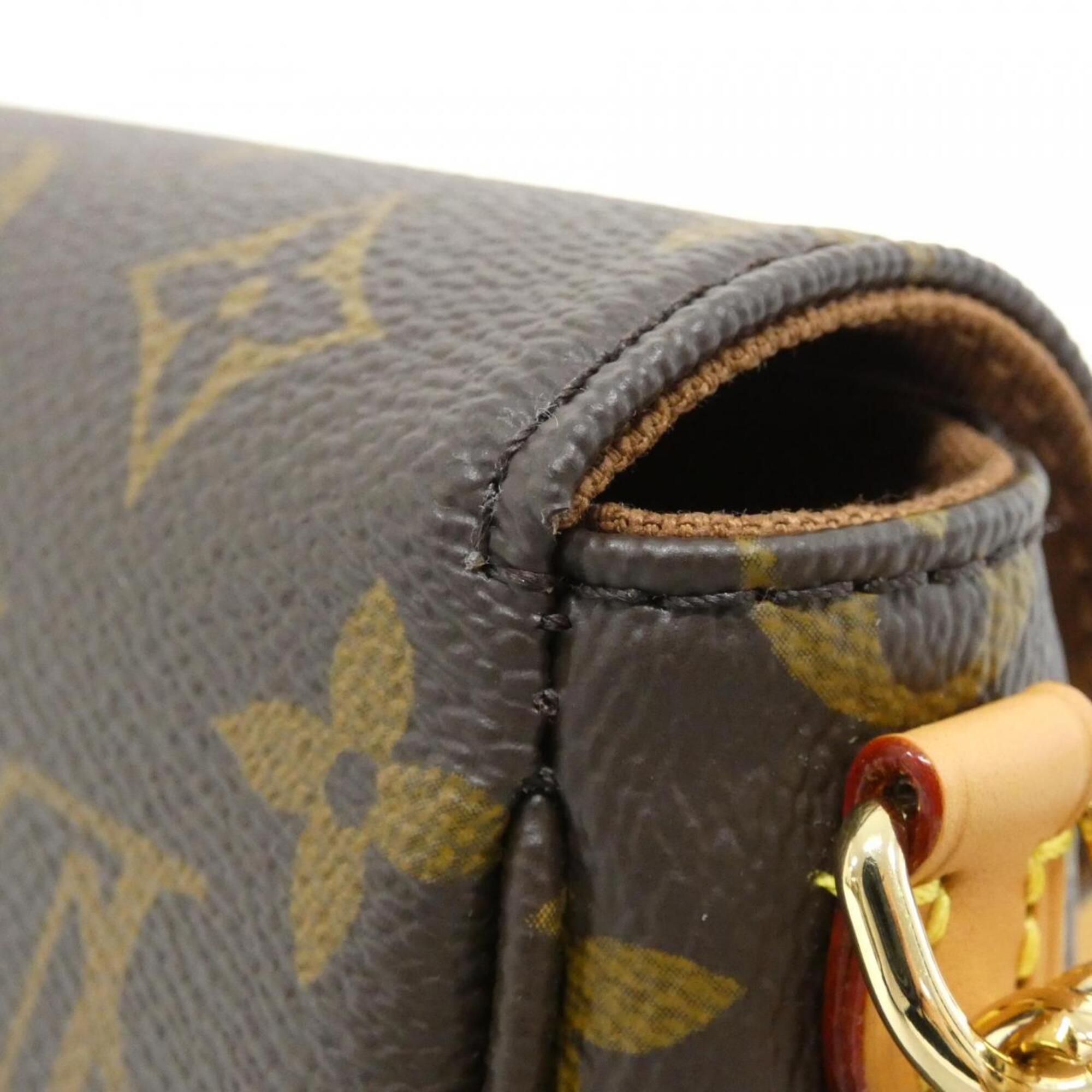 Louis Vuitton Marron Coated Canvas Shoulder Bag (Pre-Owned)