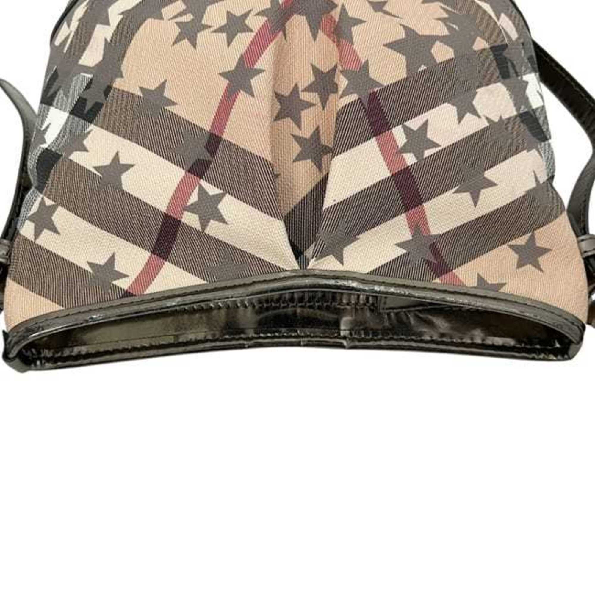 Burberry Beige Pvc Leather Shoulder Bag (Pre-Owned)