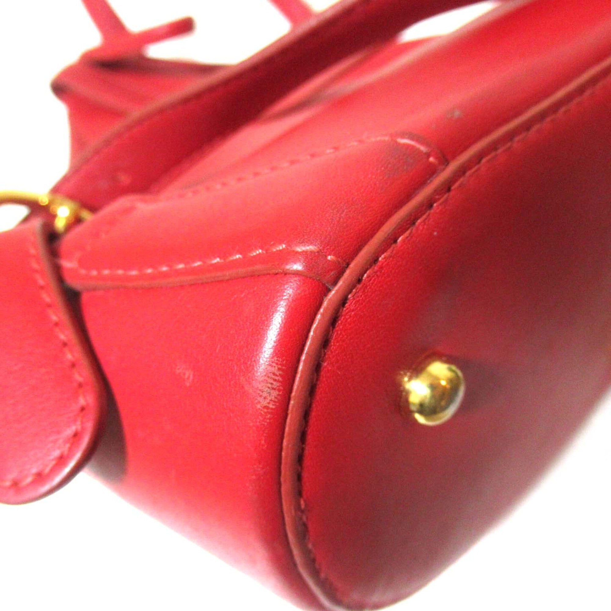 Loewe Red Color Leather Backpack (Pre-Owned)